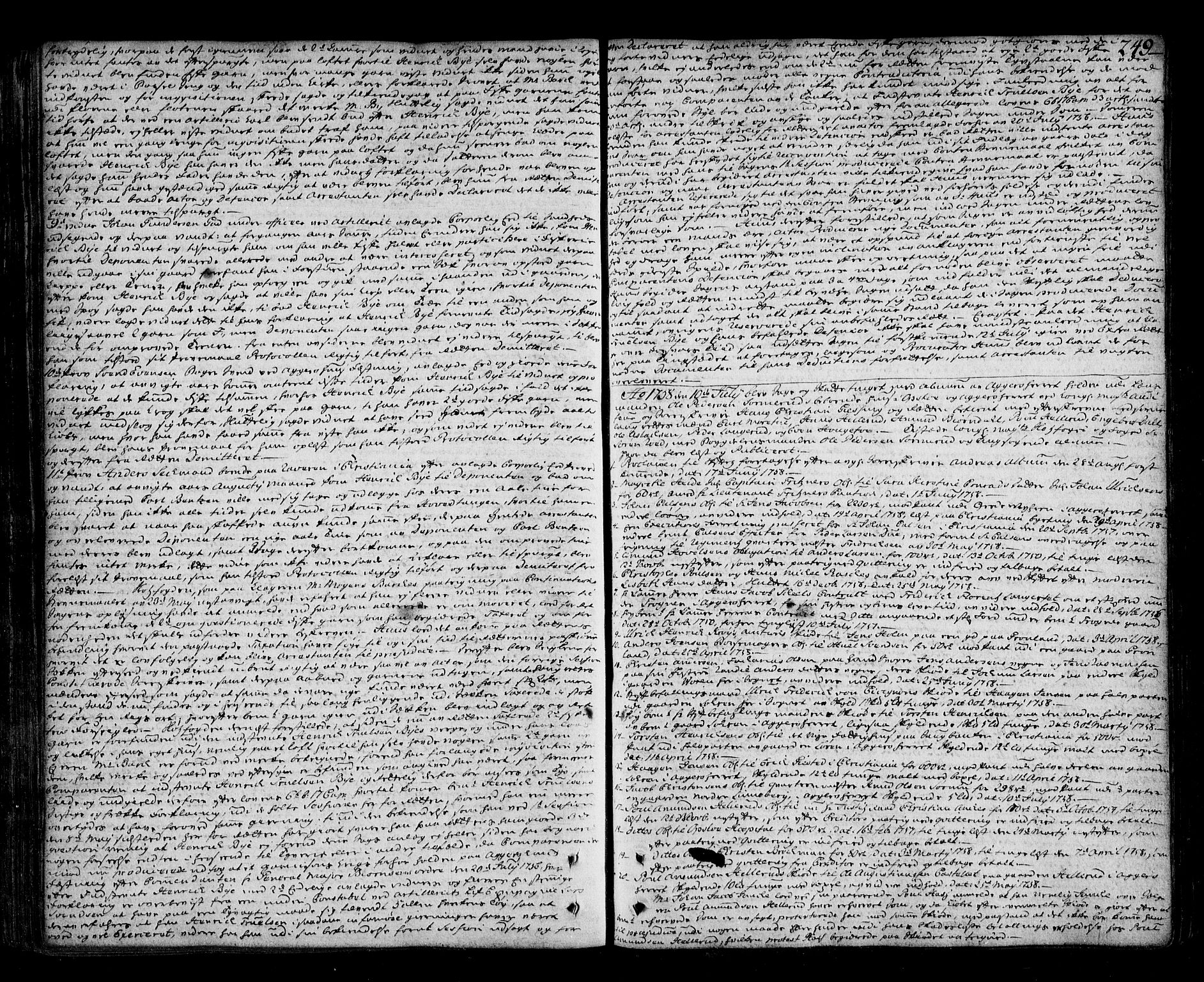 Aker sorenskriveri, SAO/A-10895/F/Fb/L0041: Tingbok, 1753-1759, p. 248b-249a