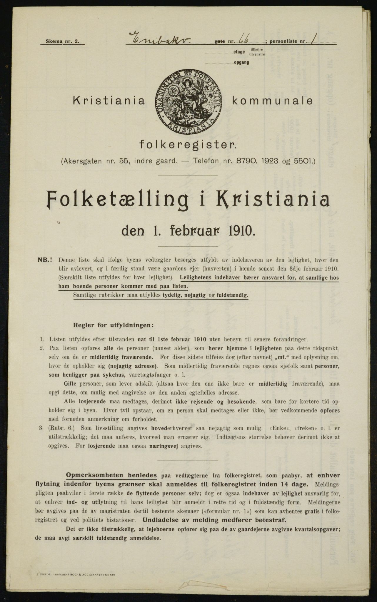 OBA, Municipal Census 1910 for Kristiania, 1910, p. 19673