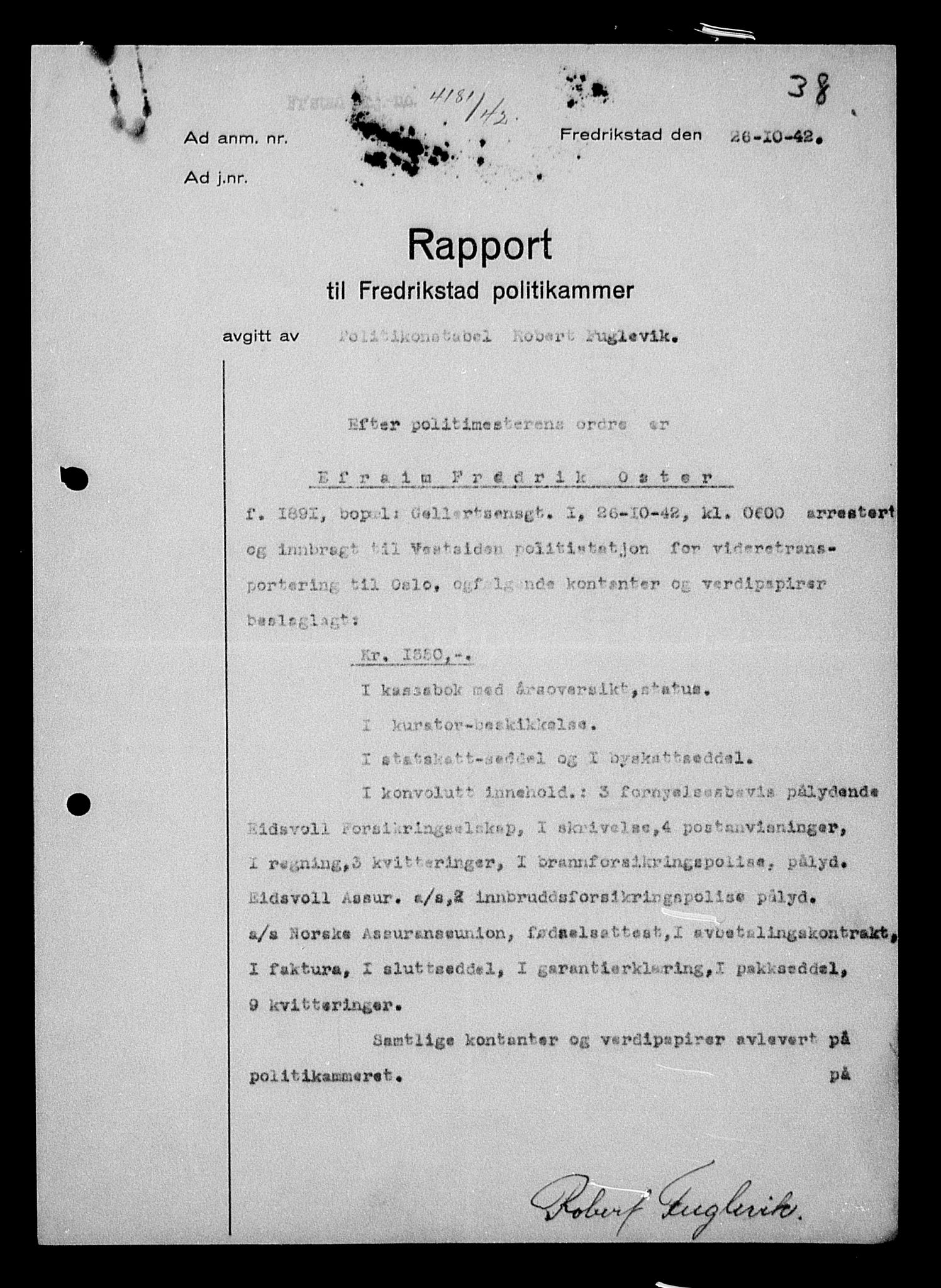 Justisdepartementet, Tilbakeføringskontoret for inndratte formuer, AV/RA-S-1564/H/Hc/Hcd/L1003: --, 1945-1947, p. 305