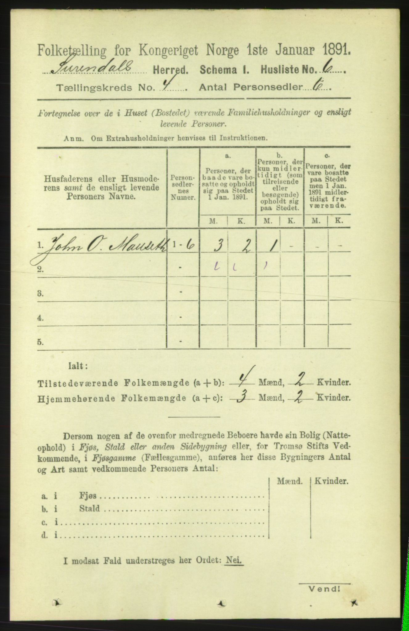 RA, 1891 census for 1566 Surnadal, 1891, p. 1028