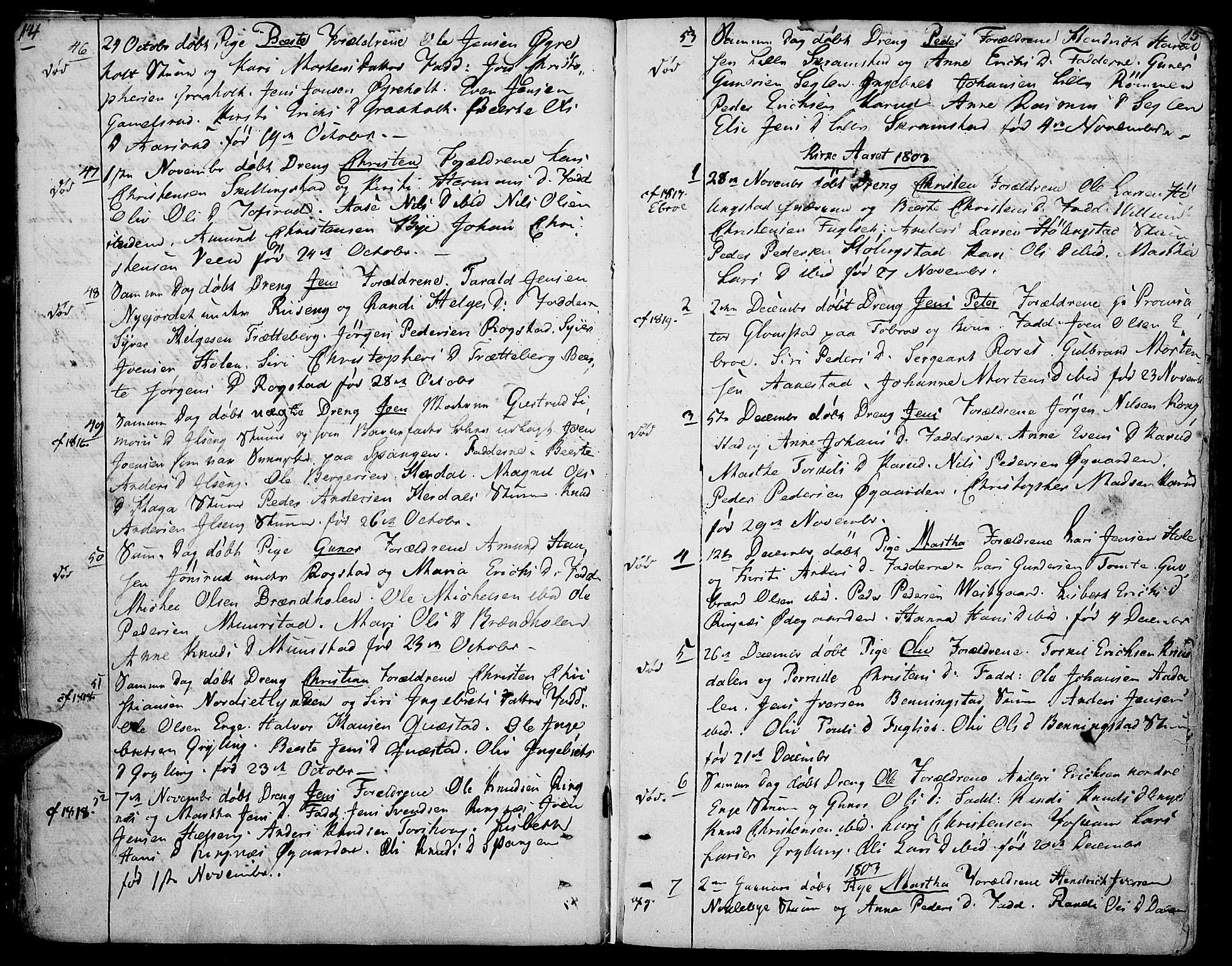 Løten prestekontor, SAH/PREST-022/K/Ka/L0004: Parish register (official) no. 4, 1801-1814, p. 14-15