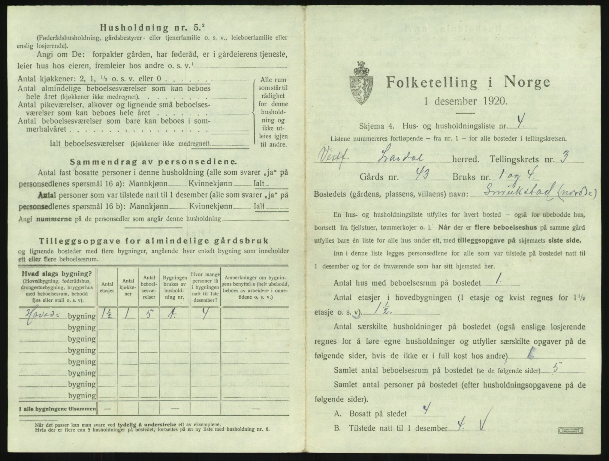 SAKO, 1920 census for Lardal, 1920, p. 323