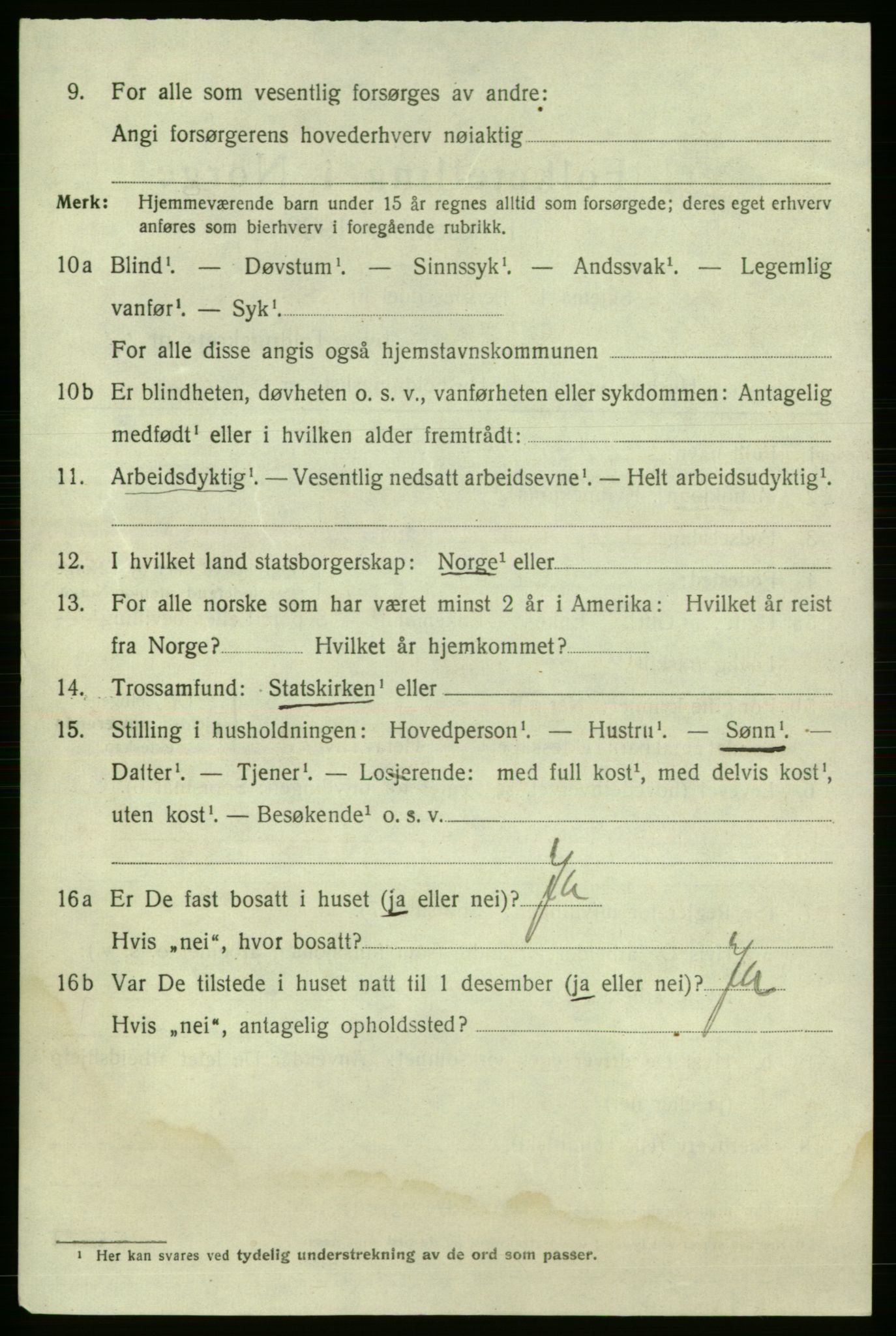 SAO, 1920 census for Fredrikshald, 1920, p. 16324