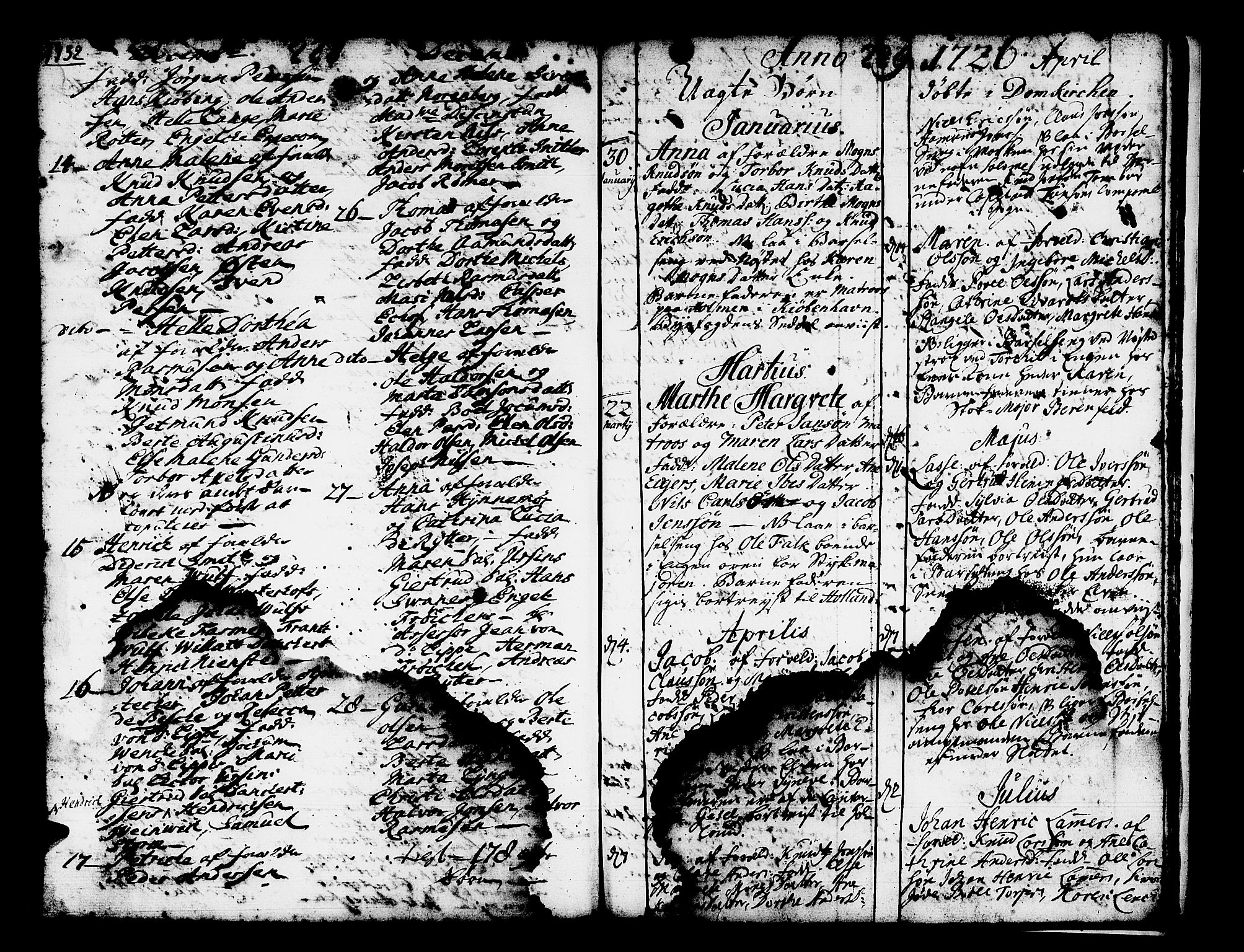 Domkirken sokneprestembete, AV/SAB-A-74801/H/Haa/L0001: Parish register (official) no. A 1, 1719-1732, p. 228-229