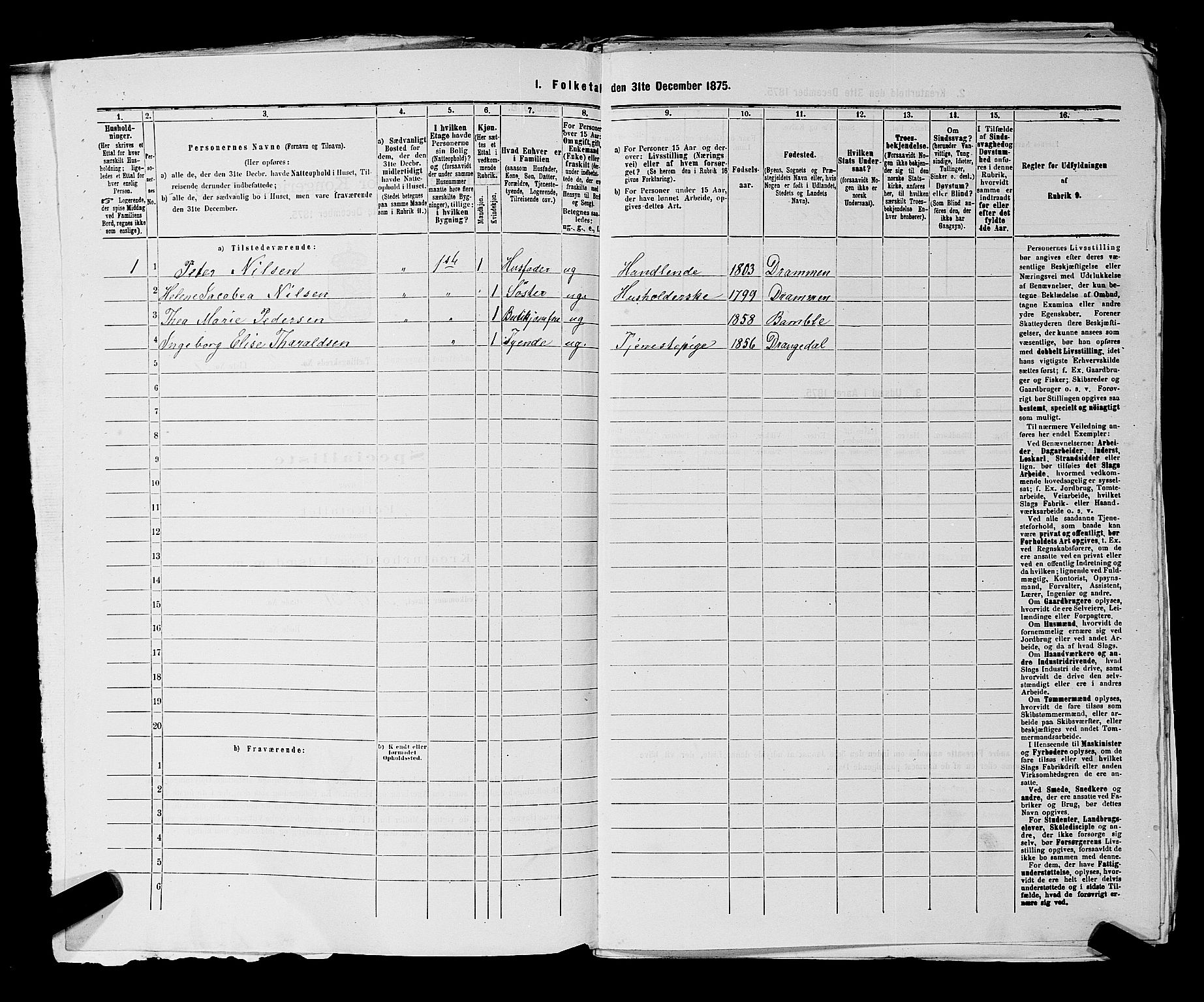 SAKO, 1875 census for 0802B Bamble/Langesund, 1875, p. 119