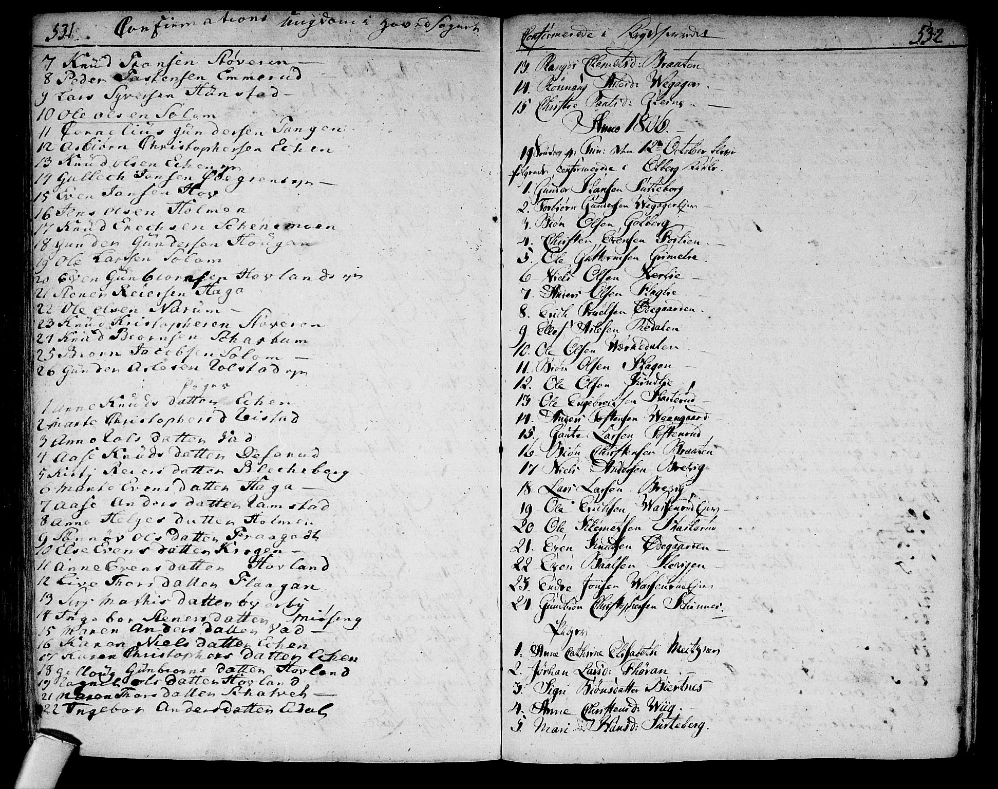 Sigdal kirkebøker, SAKO/A-245/F/Fa/L0003: Parish register (official) no. I 3, 1793-1811, p. 531-532