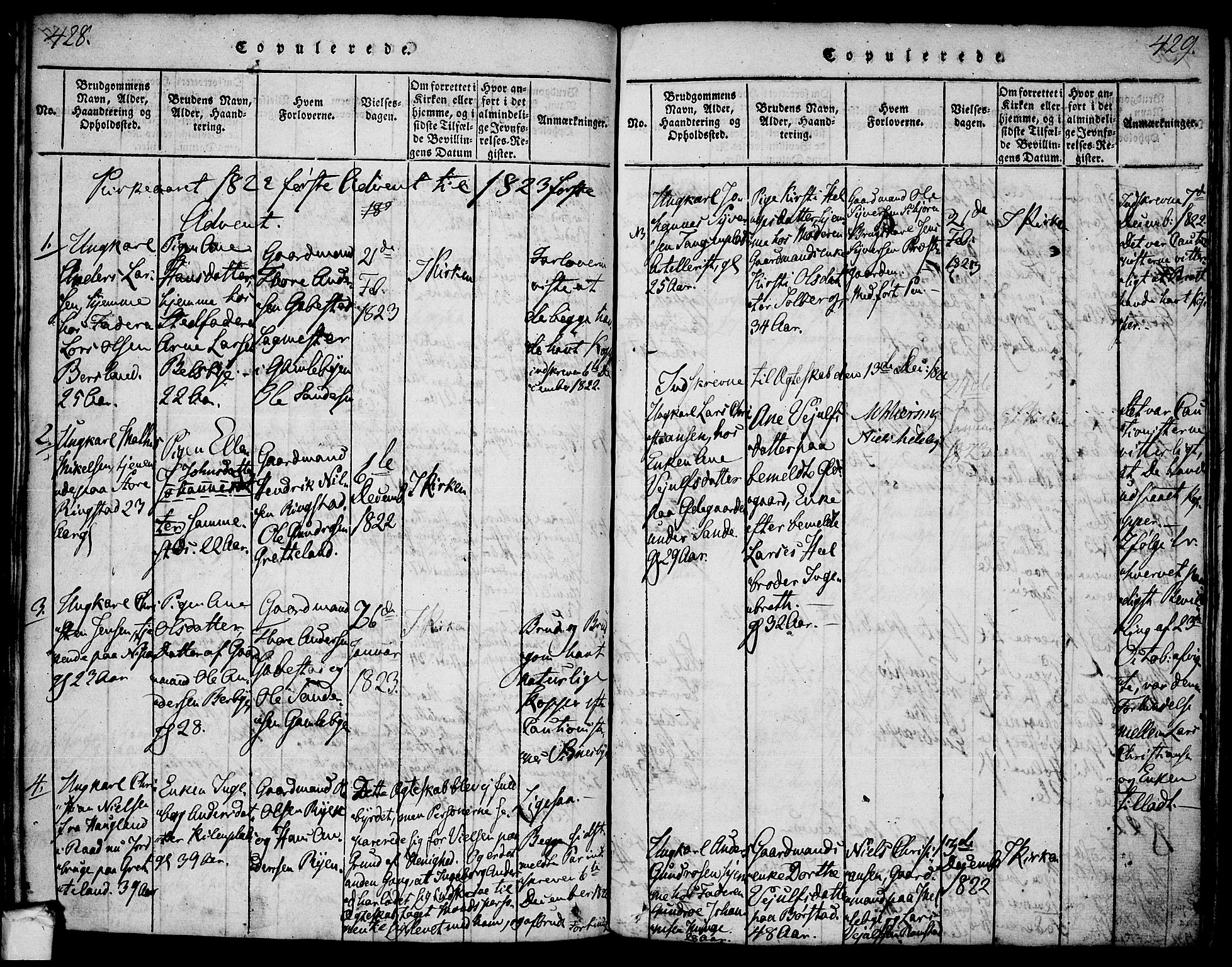 Tune prestekontor Kirkebøker, SAO/A-2007/F/Fa/L0005: Parish register (official) no. 5, 1815-1823, p. 428-429