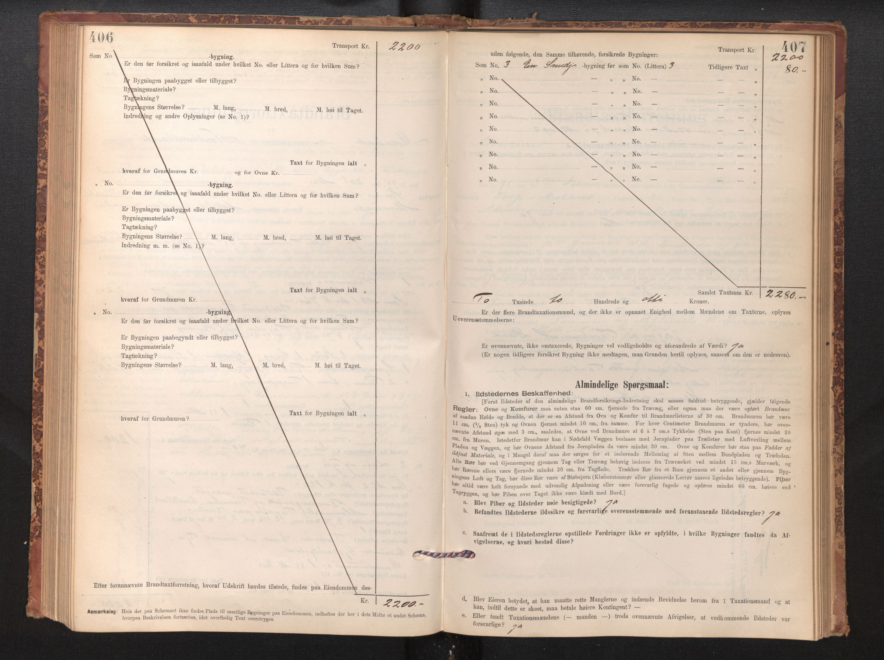 Lensmannen i Alversund, AV/SAB-A-30701/0012/L0004: Branntakstprotokoll, skjematakst, 1894-1953, p. 406-407