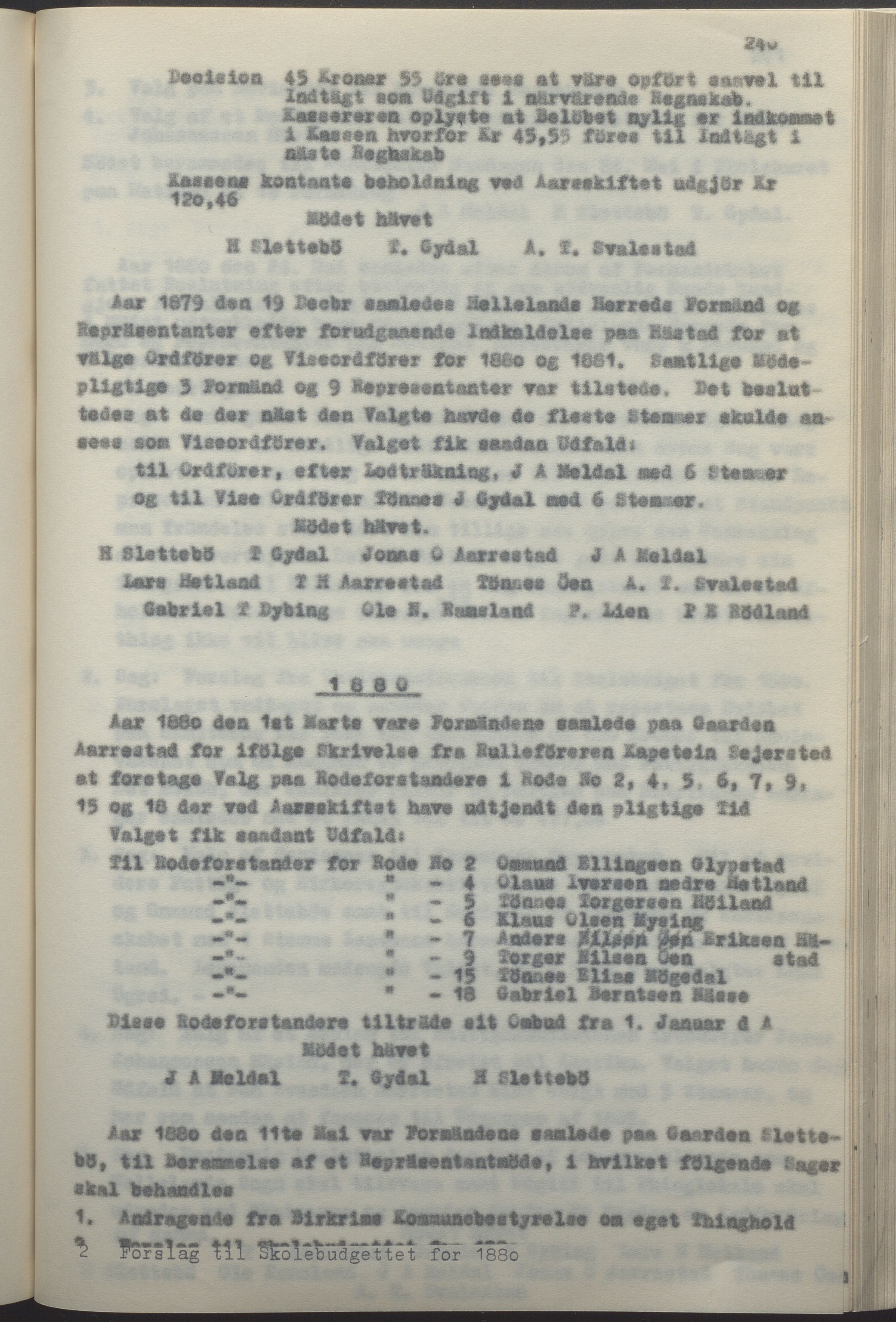 Helleland kommune - Formannskapet, IKAR/K-100479/A/Ab/L0002: Avskrift av møtebok, 1866-1887, p. 240