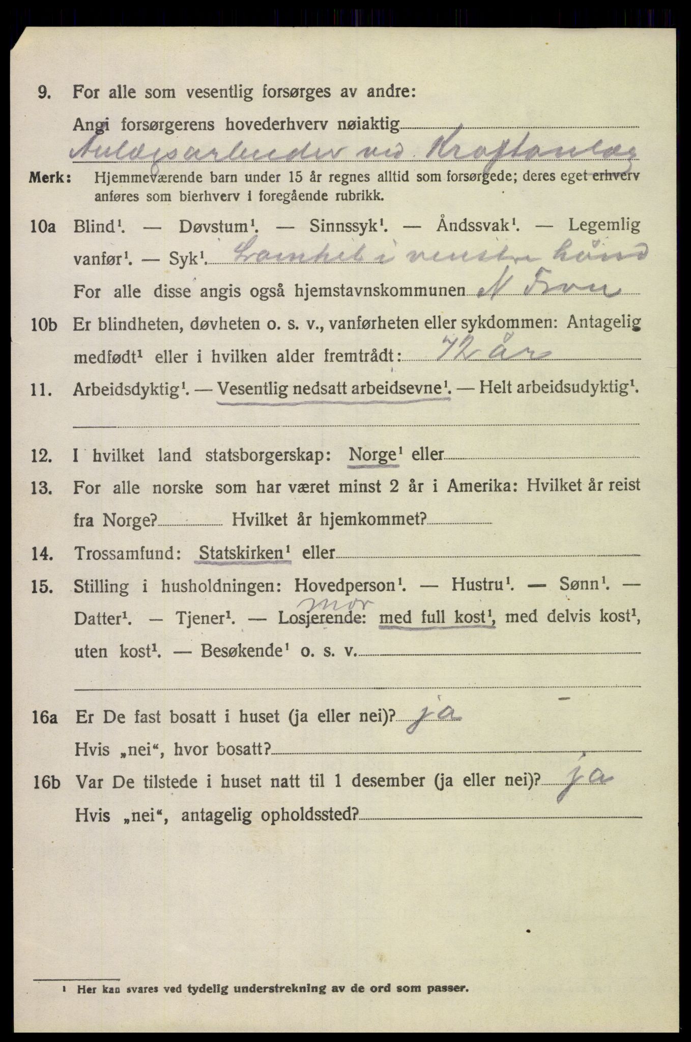 SAH, 1920 census for Nord-Fron, 1920, p. 9869