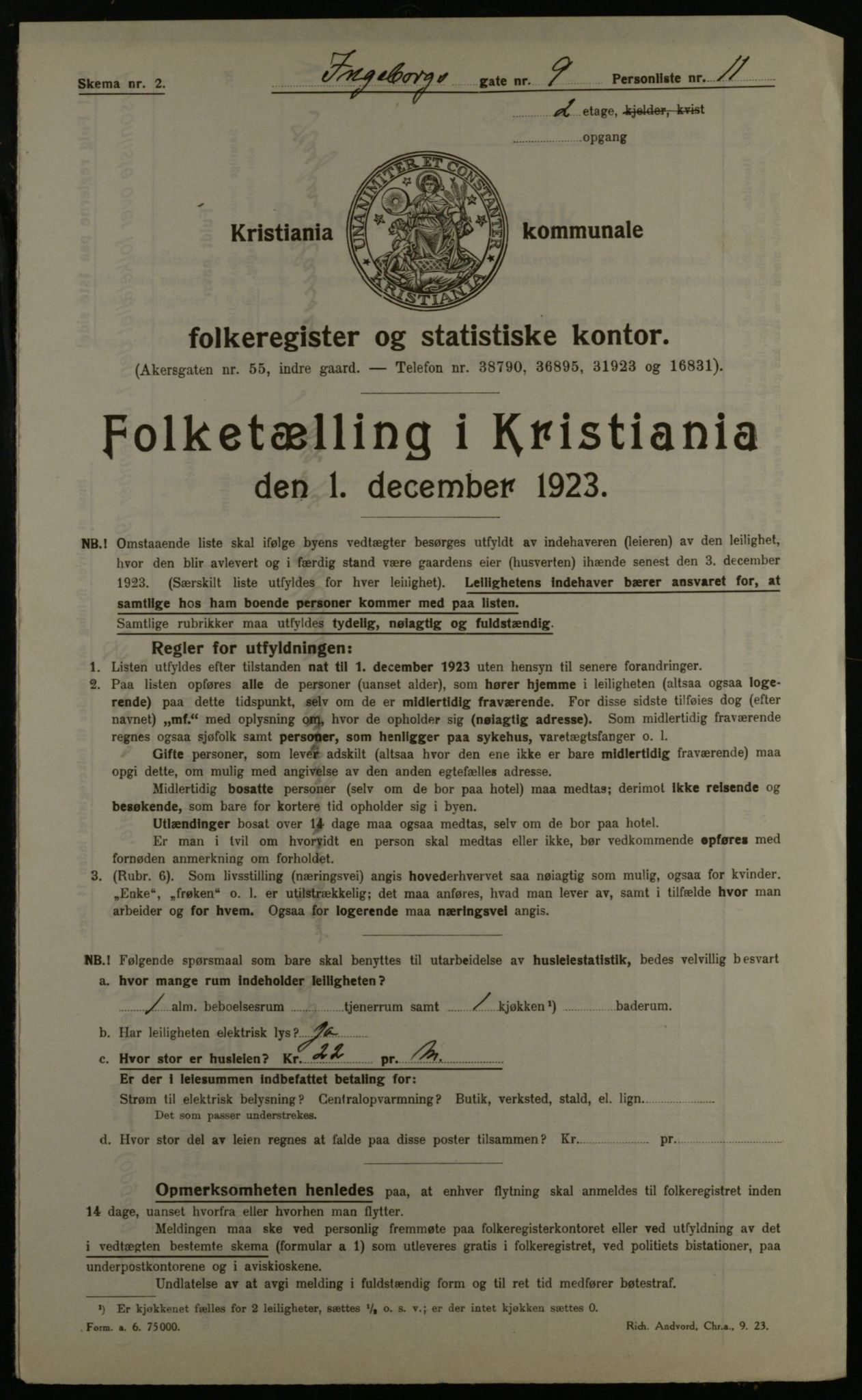 OBA, Municipal Census 1923 for Kristiania, 1923, p. 48980