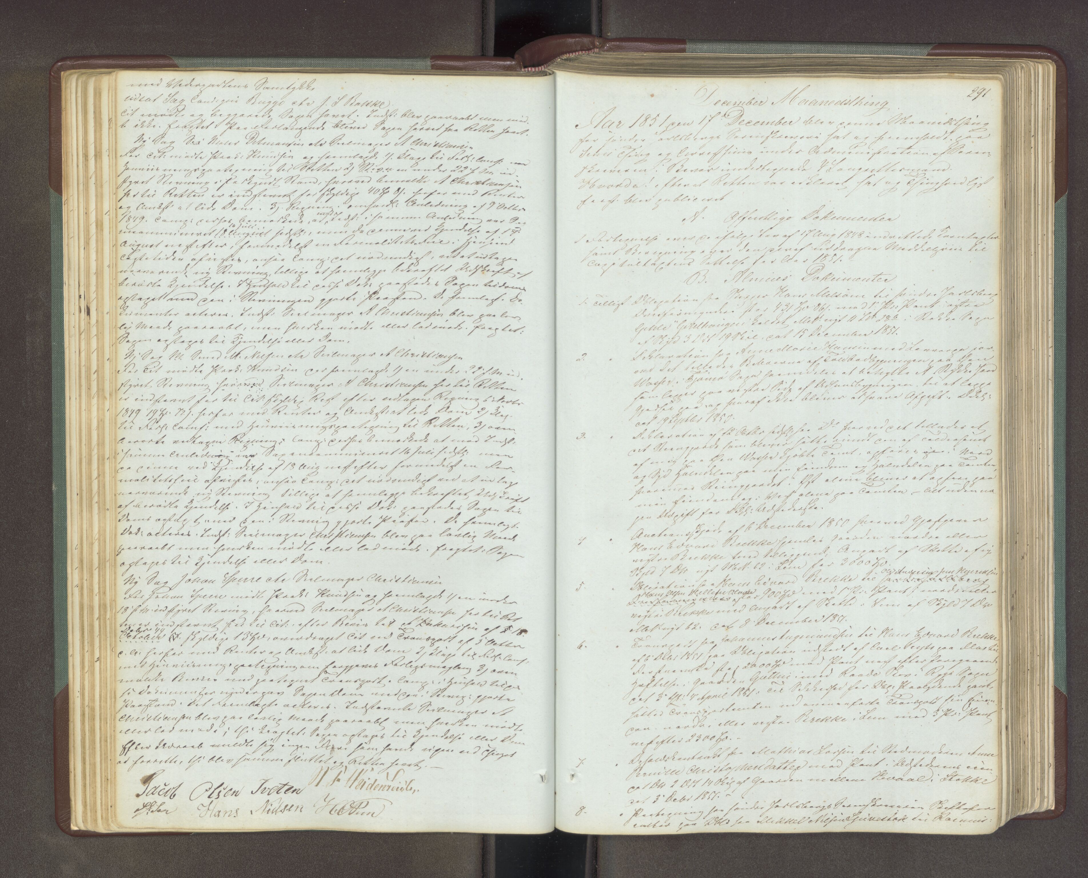 Søndre Jarlsberg sorenskriveri, AV/SAKO-A-129/F/Fa/L0034B: Tingbok, 1850-1856, p. 290b-291a
