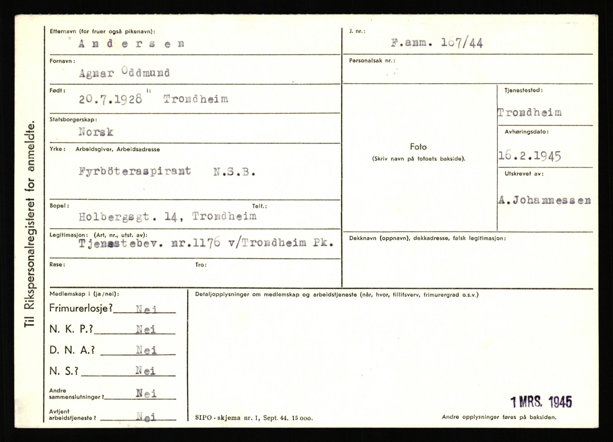 Statspolitiet - Hovedkontoret / Osloavdelingen, AV/RA-S-1329/C/Ca/L0001: Aabakken - Armann, 1943-1945, p. 1965