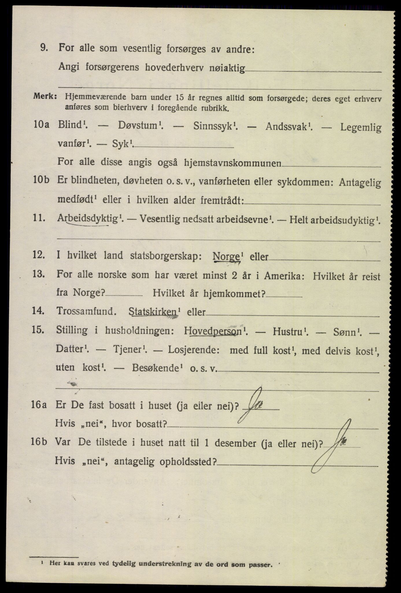 SAH, 1920 census for Vestre Slidre, 1920, p. 4035