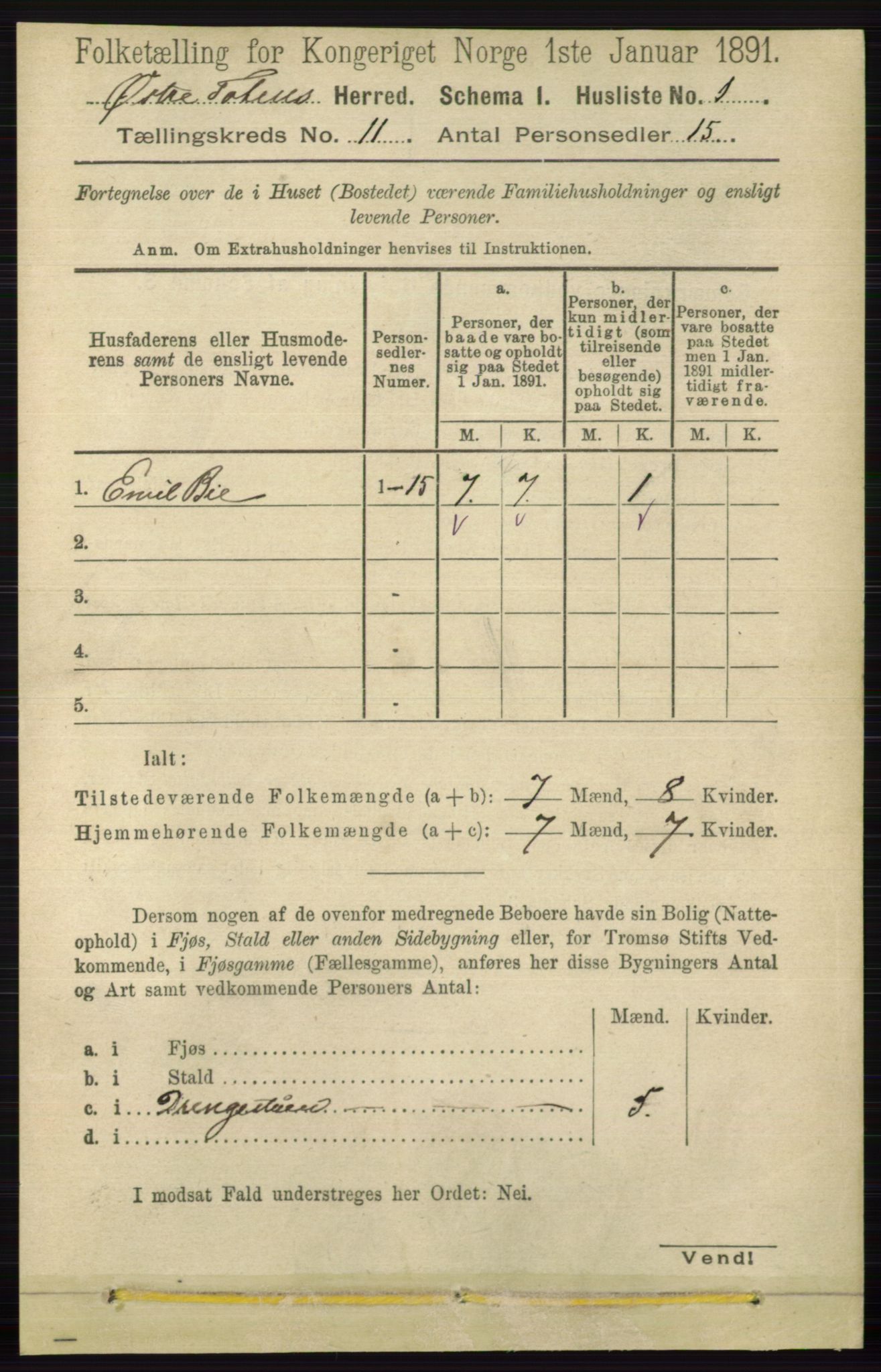 RA, 1891 census for 0528 Østre Toten, 1891, p. 6809