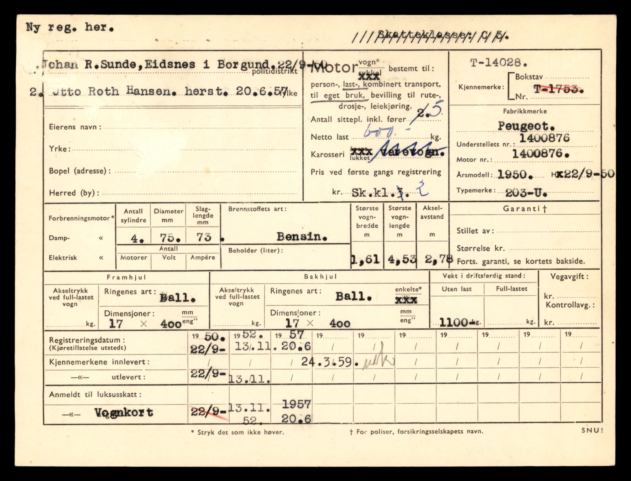 Møre og Romsdal vegkontor - Ålesund trafikkstasjon, AV/SAT-A-4099/F/Fe/L0042: Registreringskort for kjøretøy T 13906 - T 14079, 1927-1998, p. 1919