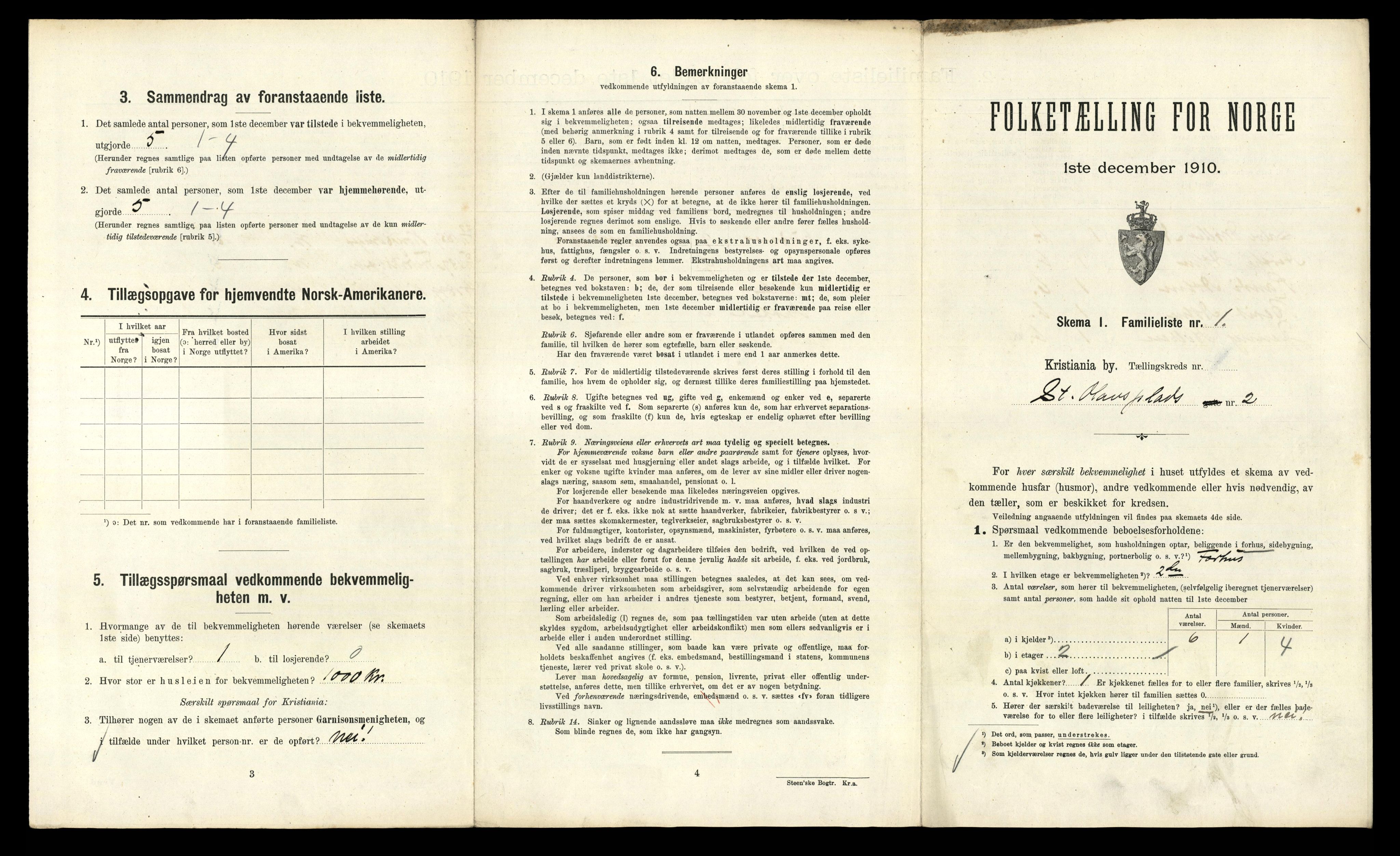 RA, 1910 census for Kristiania, 1910, p. 96853