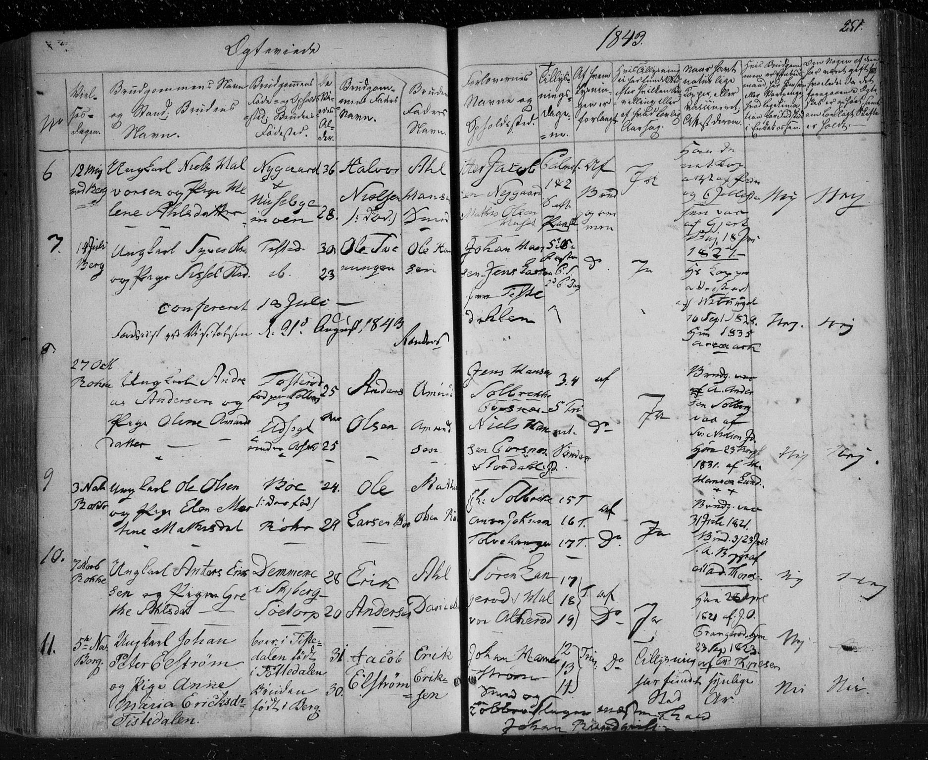 Berg prestekontor Kirkebøker, AV/SAO-A-10902/F/Fa/L0004: Parish register (official) no. I 4, 1843-1860, p. 251