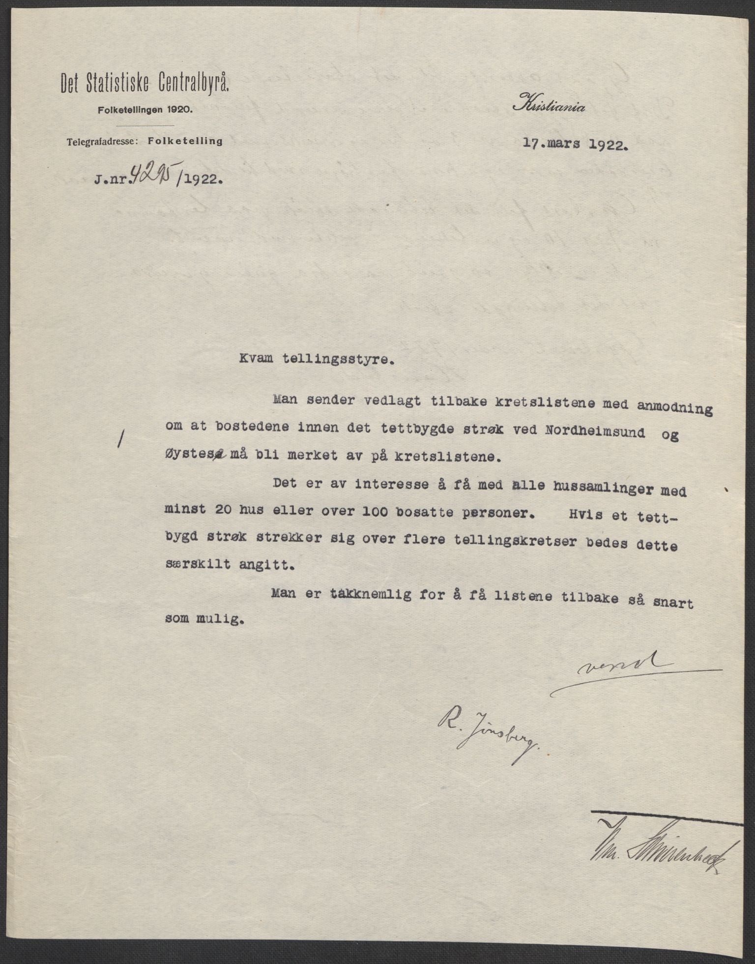 SAB, 1920 census for Kvam, 1920, p. 2