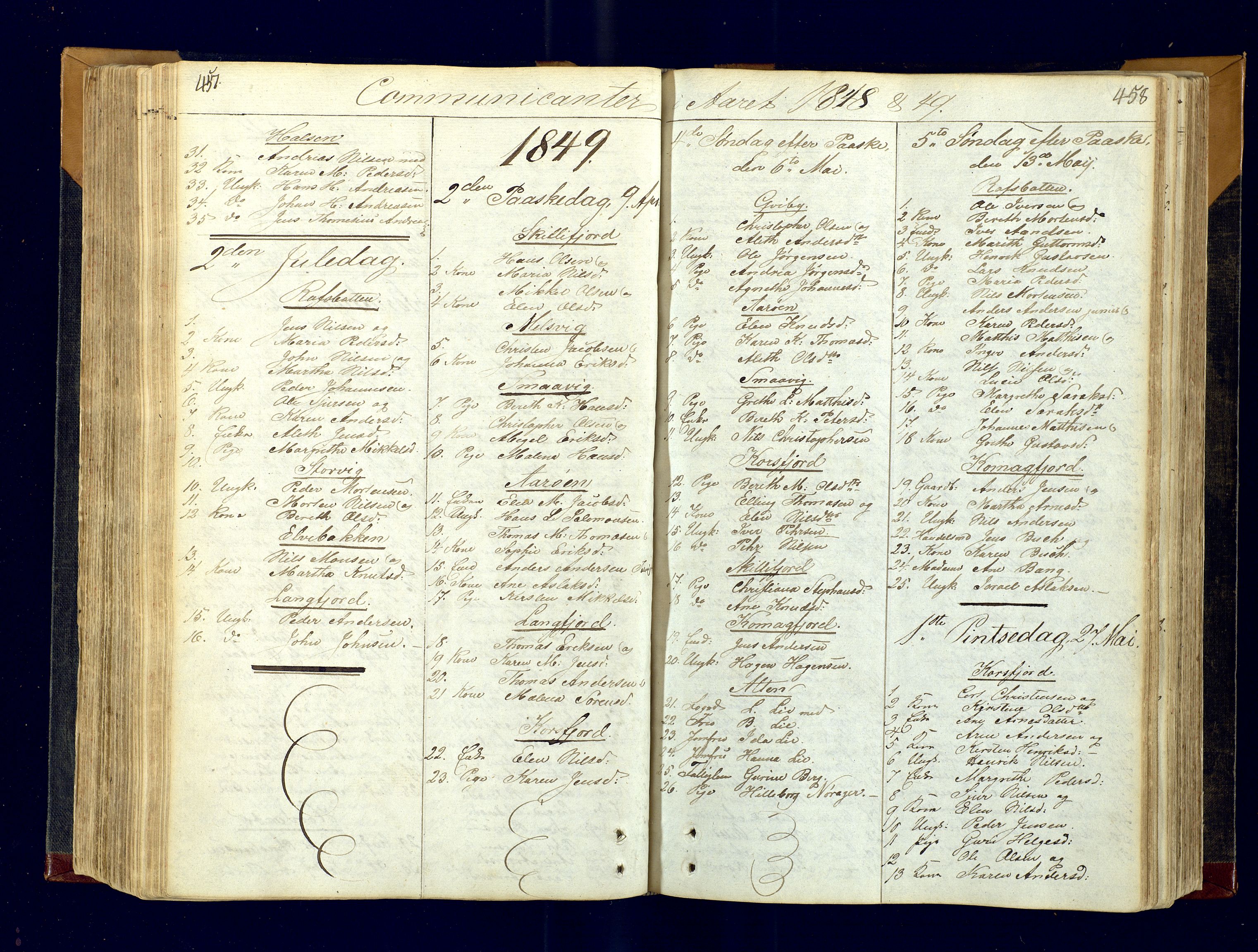 Talvik sokneprestkontor, SATØ/S-1337/H/Ha/L0007kirke: Parish register (official) no. 7, 1813-1821, p. 457-458