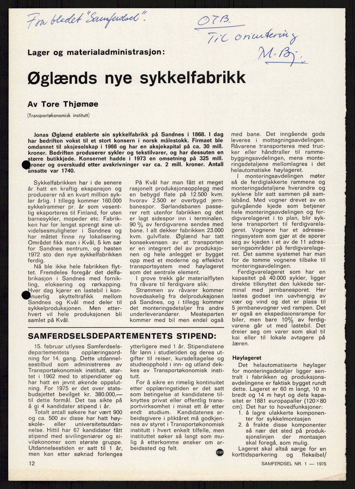 Nygaard, Kristen, AV/RA-PA-1398/F/Fi/L0002: Fagbevegelse, demokrati, Jern- og Metallprosjektet, 1970-2002, p. 511