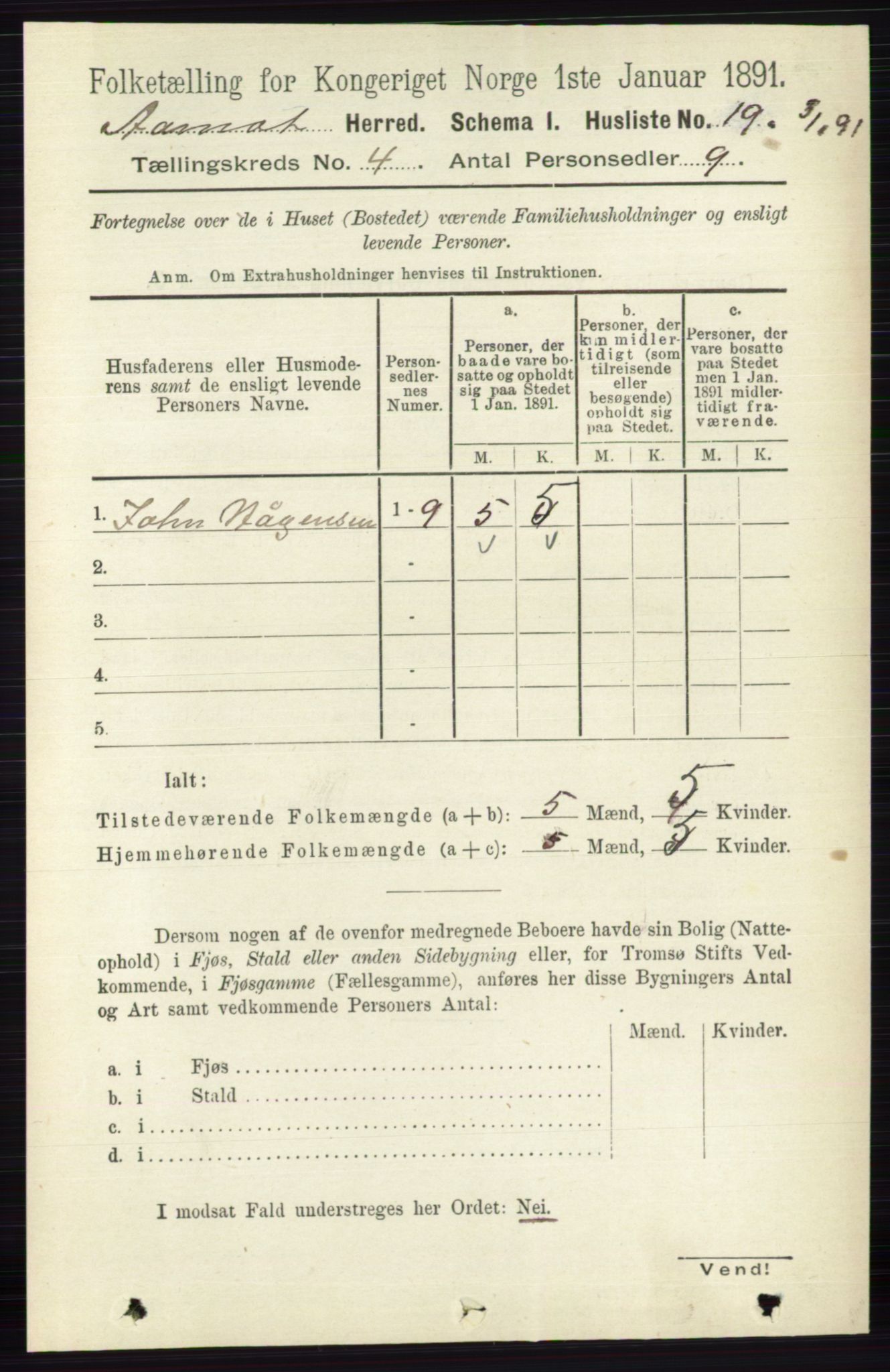 RA, 1891 census for 0429 Åmot, 1891, p. 2119