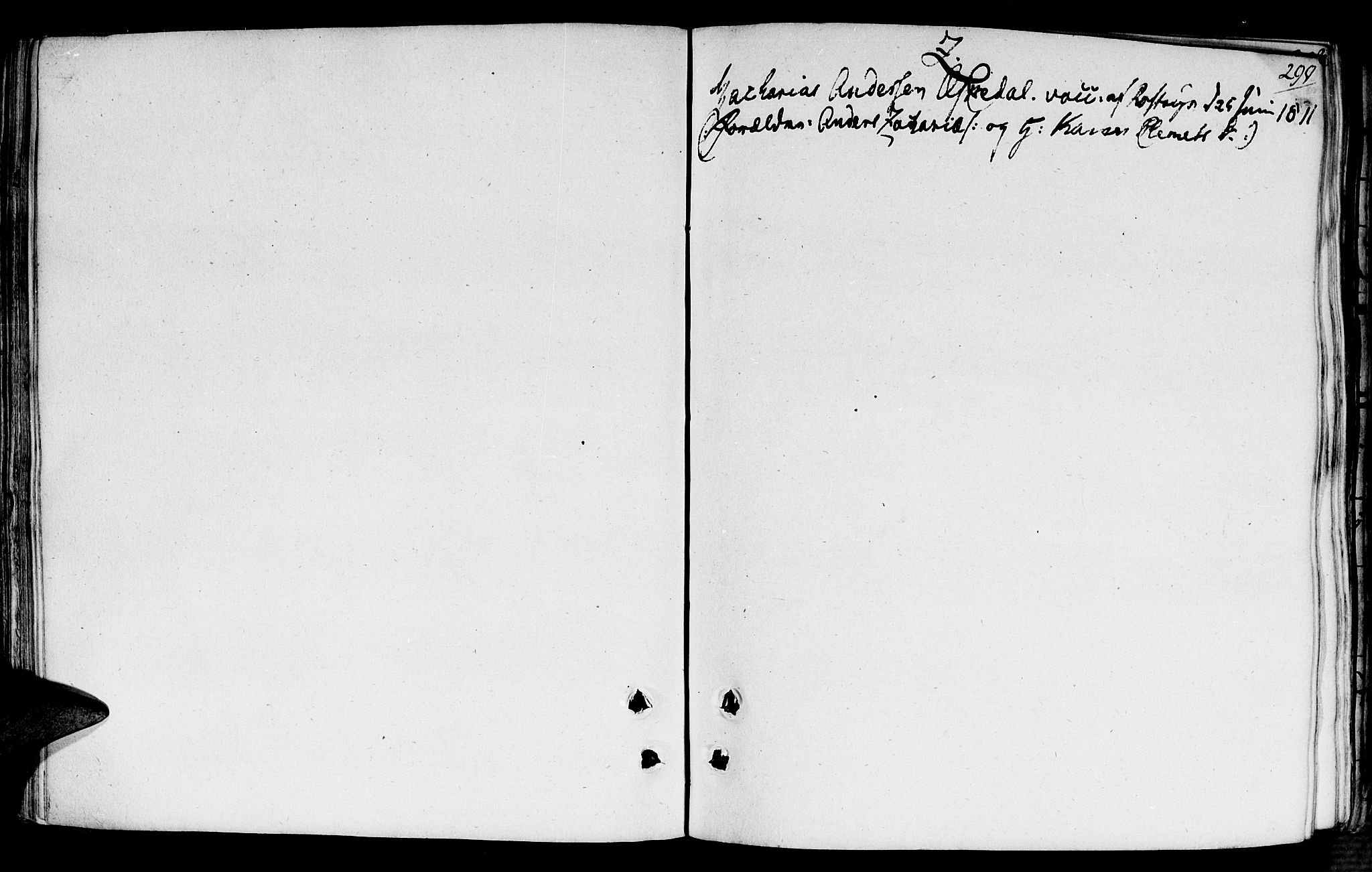 Fjære sokneprestkontor, AV/SAK-1111-0011/F/Fb/L0006: Parish register (copy) no. B 6, 1803-1817, p. 299