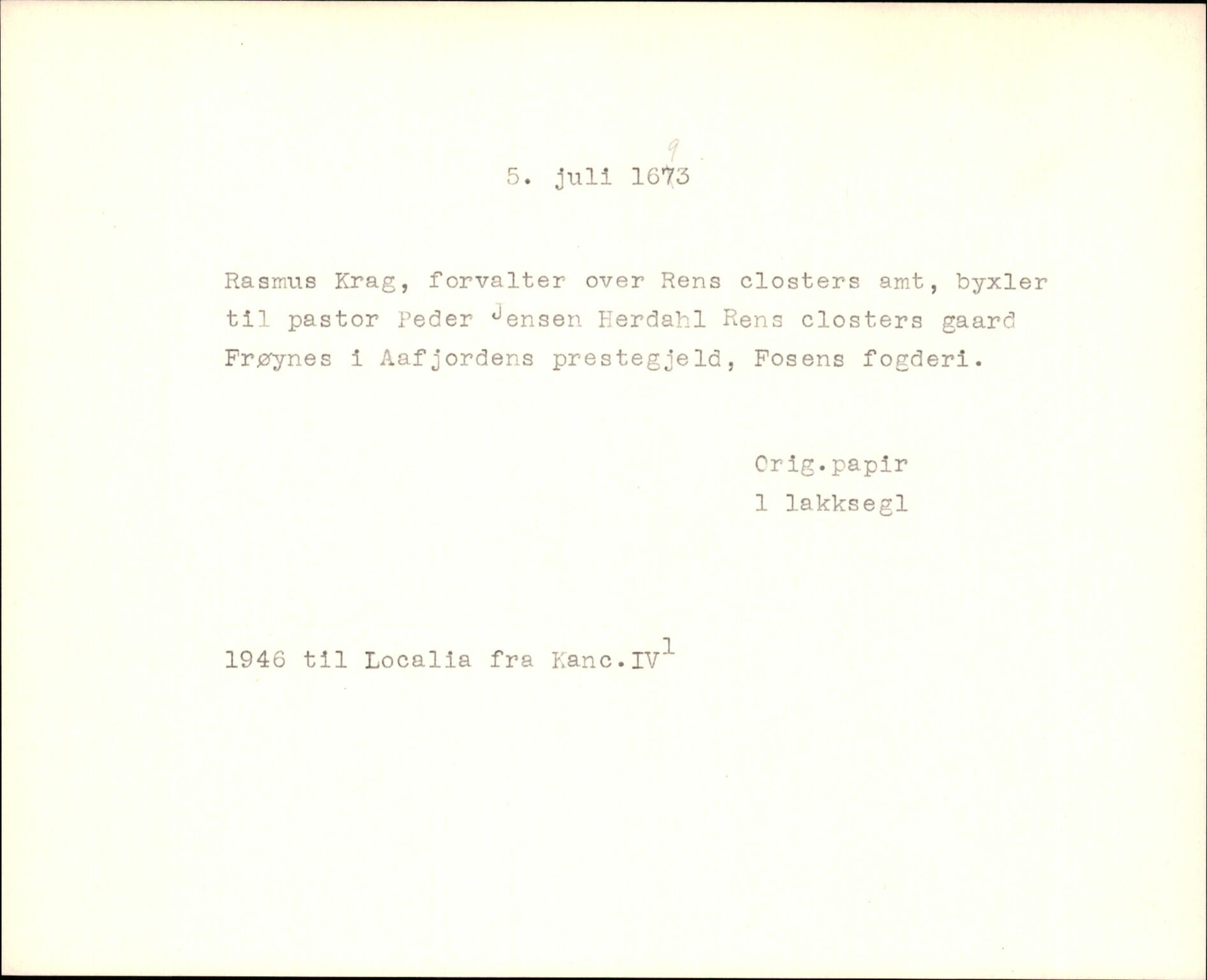 Riksarkivets diplomsamling, AV/RA-EA-5965/F35/F35m/L0004: Localia: Hordaland, Sogn og Fjordane, Møre og Romsdal, Trøndelag og Nord-Norge, p. 471