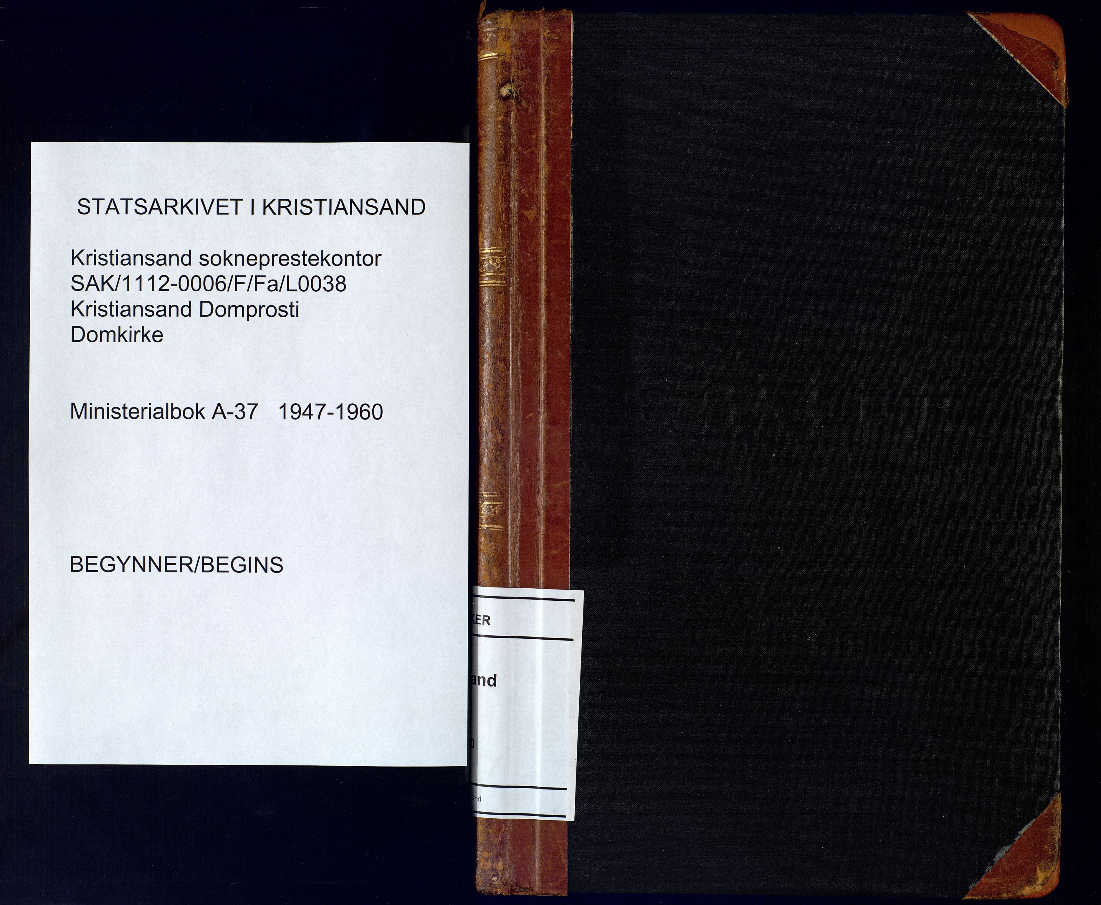 Kristiansand domprosti, SAK/1112-0006/F/Fa/L0038: Parish register (official) no. A-37, 1947-1960