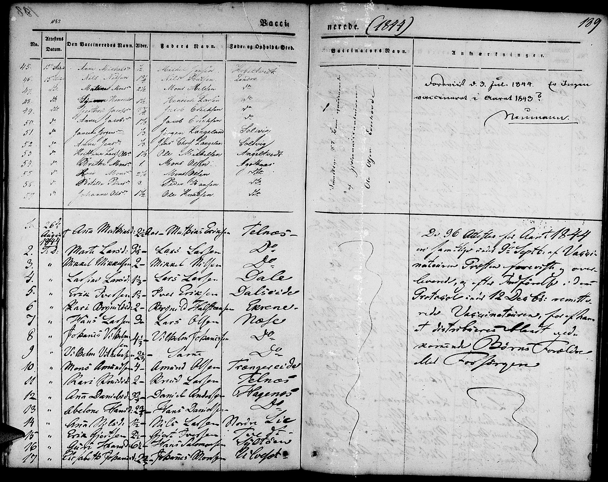 Fjell sokneprestembete, SAB/A-75301/H/Haa: Parish register (official) no. A 1, 1835-1850, p. 189