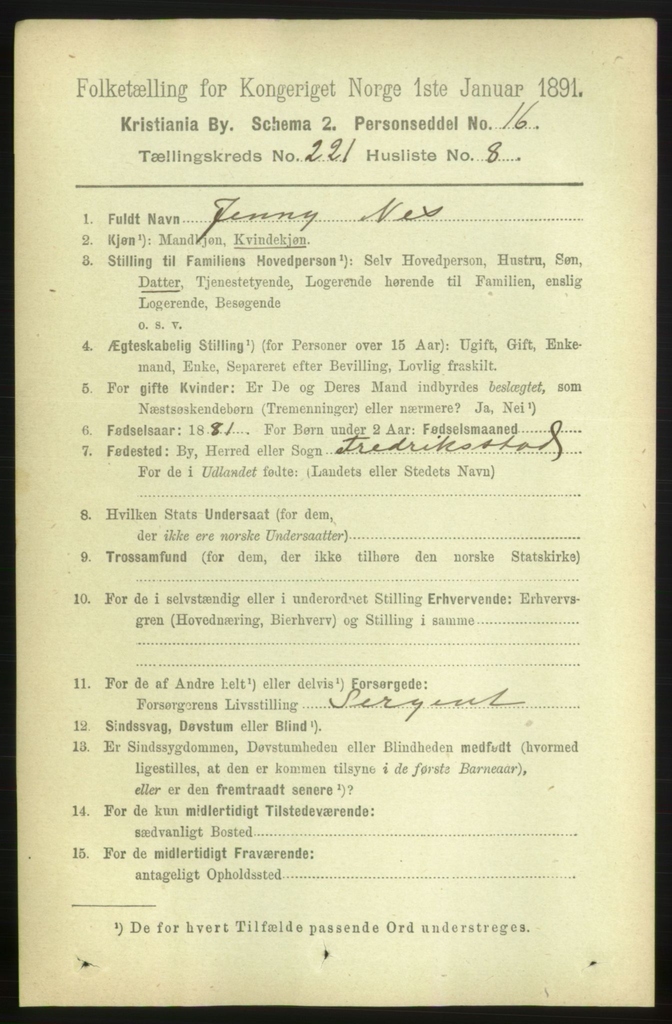 RA, 1891 census for 0301 Kristiania, 1891, p. 132334