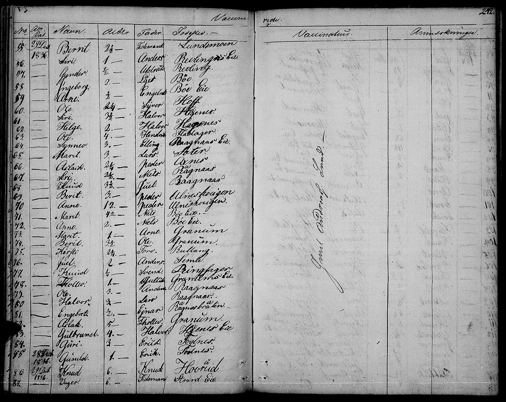 Nord-Aurdal prestekontor, AV/SAH-PREST-132/H/Ha/Haa/L0003: Parish register (official) no. 3, 1828-1841, p. 242