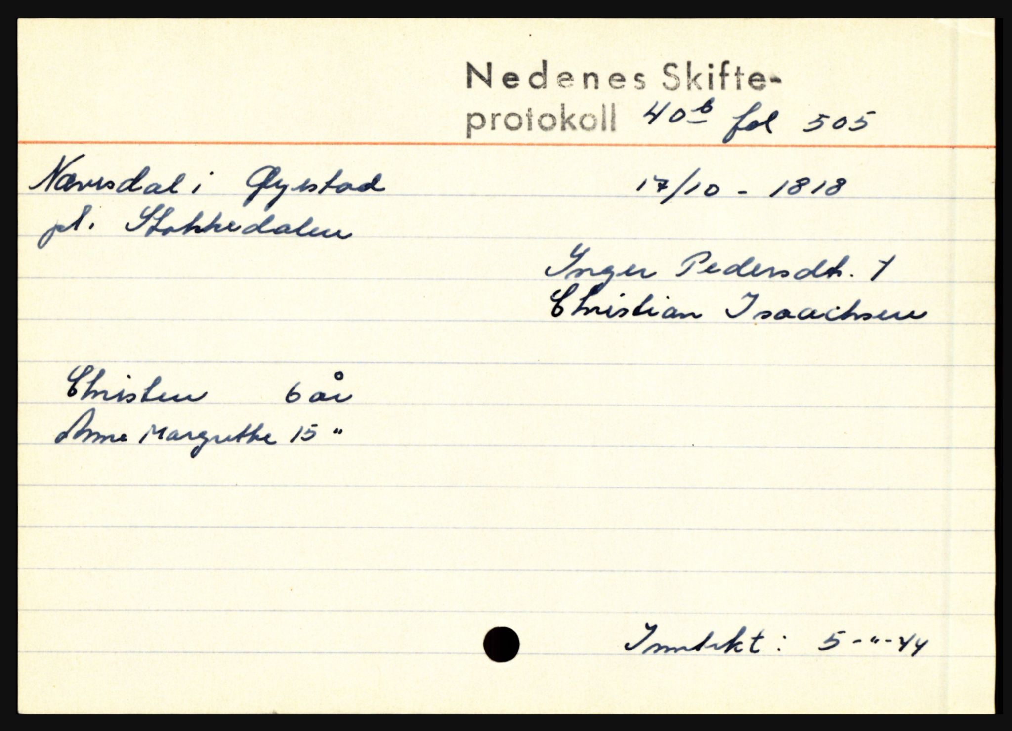 Nedenes sorenskriveri før 1824, AV/SAK-1221-0007/H, p. 22631