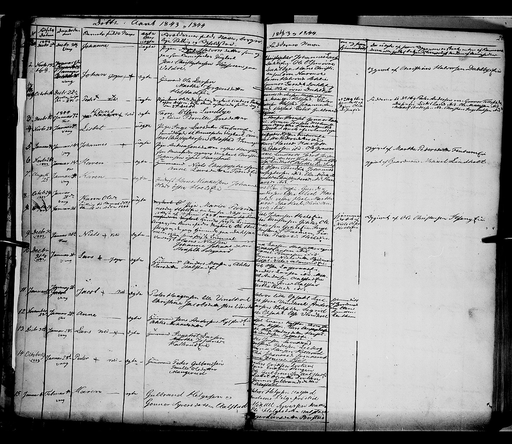 Vang prestekontor, Hedmark, SAH/PREST-008/H/Ha/Haa/L0010: Parish register (official) no. 10, 1841-1855, p. 26