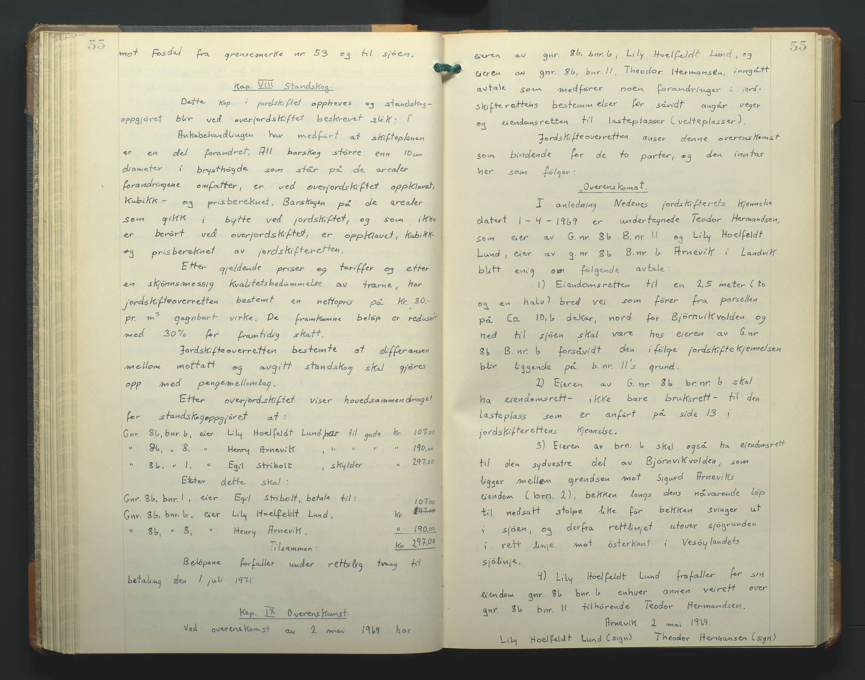 Jordskifteoverdommeren i Agder og Rogaland, AV/SAK-1541-0001/F/Fa/Faa/L0003: Overutskiftningsprotokoll Sand sorenskriveri nr 3, 1927-1974, p. 55