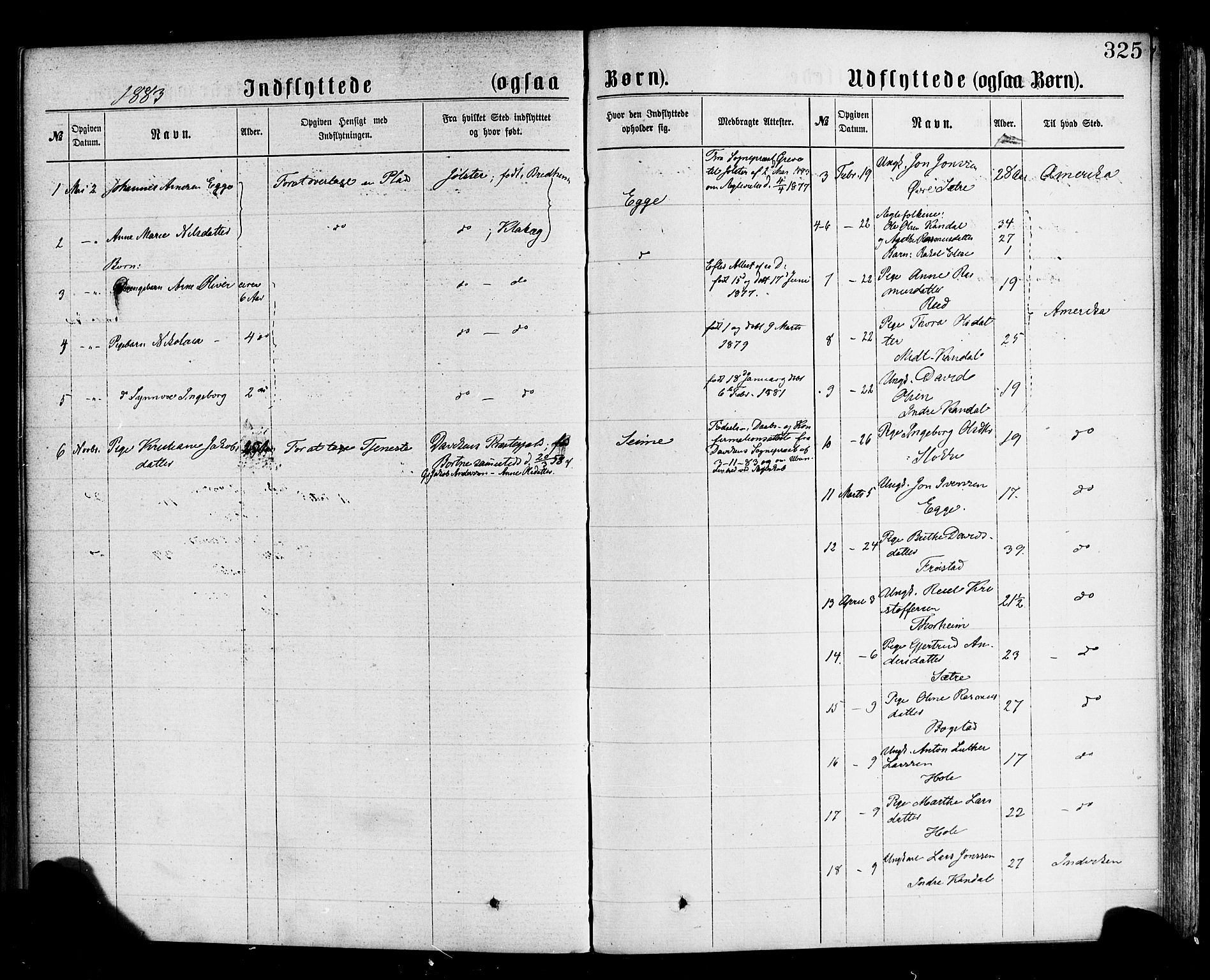 Gloppen sokneprestembete, AV/SAB-A-80101/H/Haa/Haac/L0001: Parish register (official) no. C 1, 1871-1886, p. 325