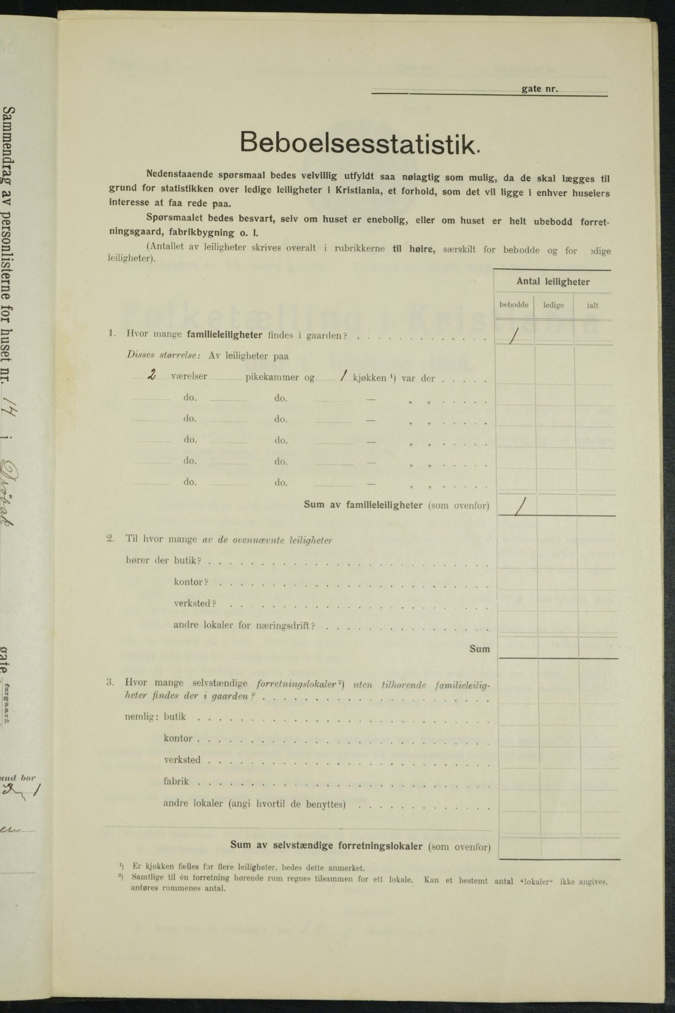 OBA, Municipal Census 1914 for Kristiania, 1914, p. 17610