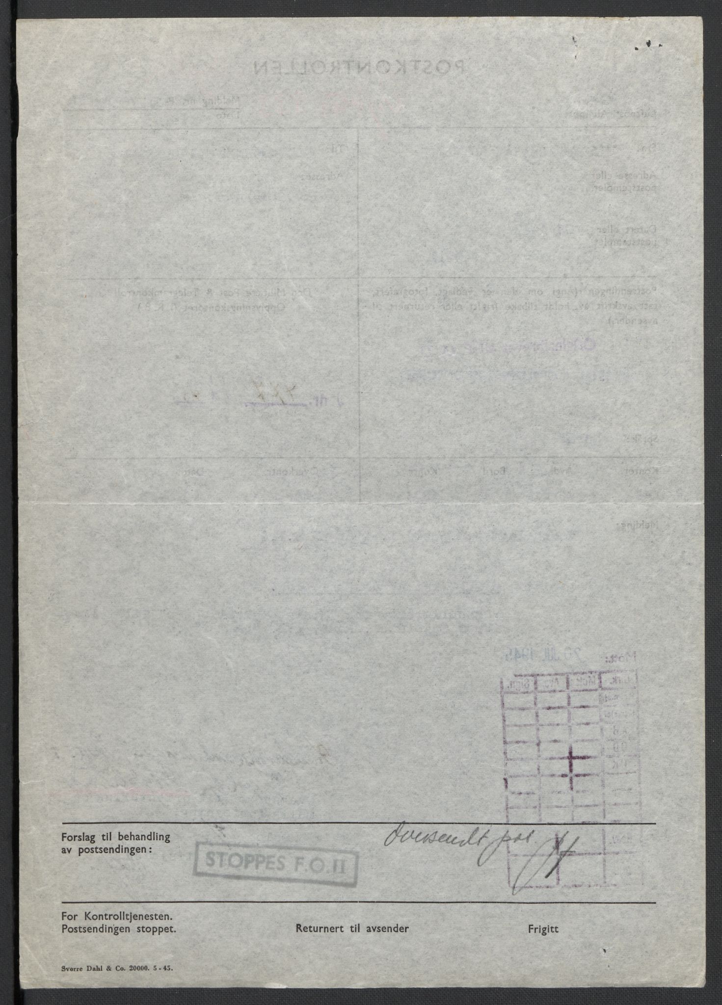 Landssvikarkivet, Oslo politikammer, AV/RA-S-3138-01/D/Da/L0003: Dnr. 29, 1945, p. 1344