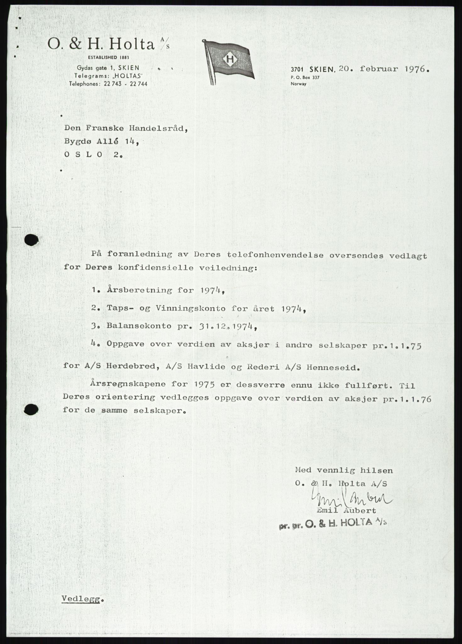 Pa 1503 - Stavanger Drilling AS, AV/SAST-A-101906/D/L0007: Korrespondanse og saksdokumenter, 1974-1981, p. 103