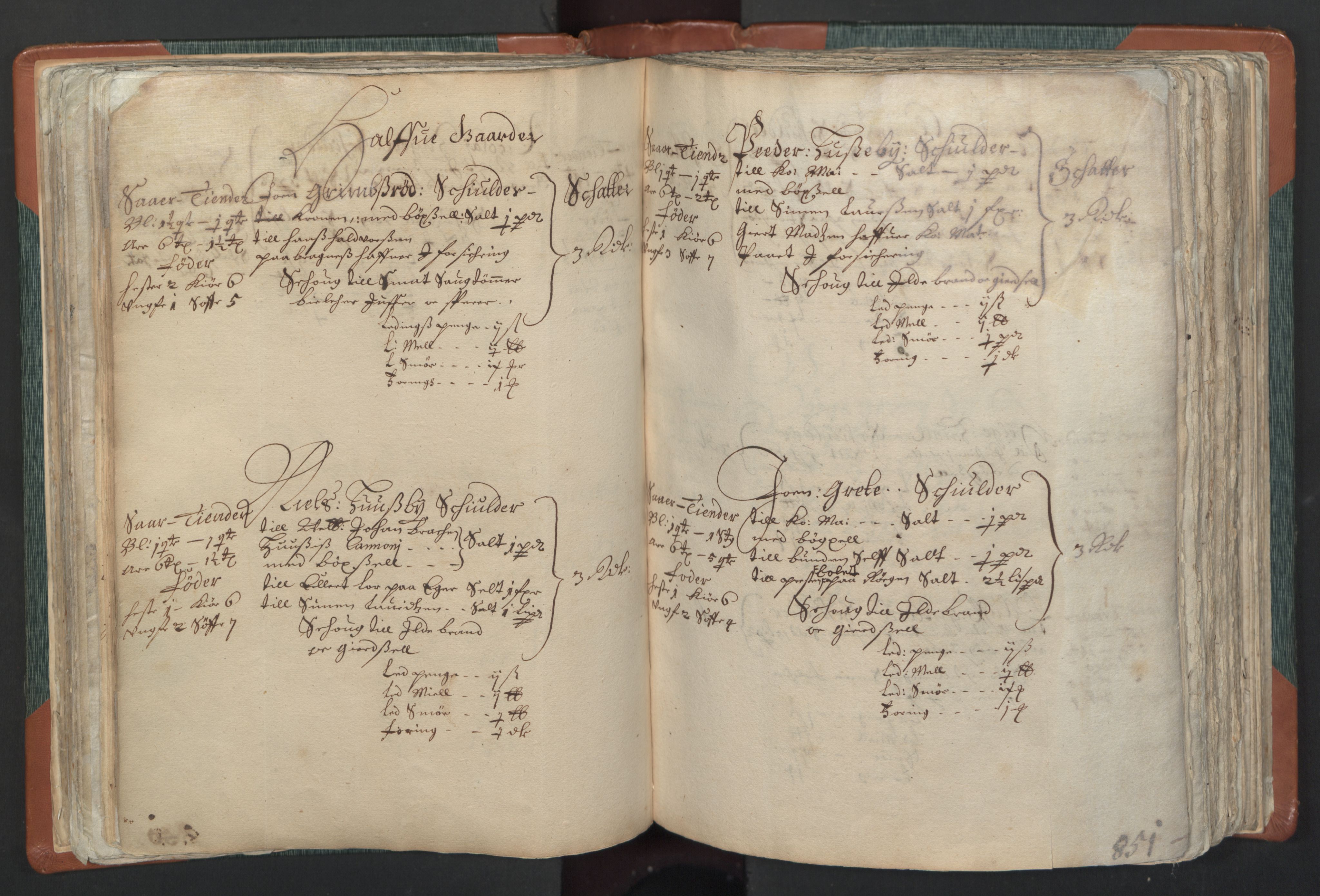 Rentekammeret inntil 1814, Realistisk ordnet avdeling, AV/RA-EA-4070/L/L0006: Kristiania lagdømme. Alminnelig jordebok med skatteligning for Lier, Hurum, Røyken, Ringerike og Nes i Hallingdal, samt Hadeland., 1661, p. 850b-851a