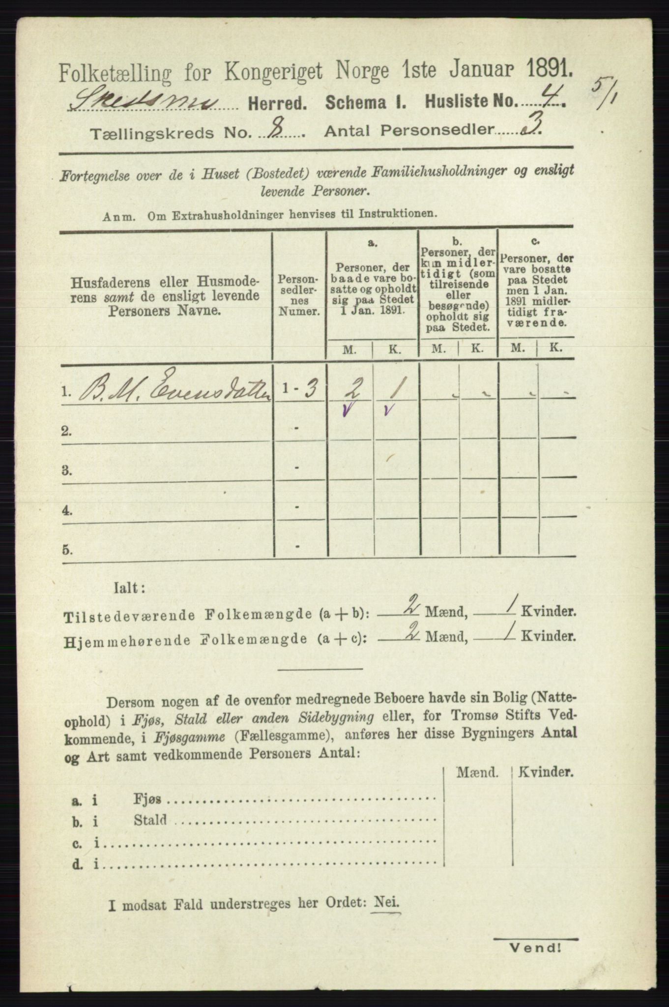 RA, 1891 census for 0231 Skedsmo, 1891, p. 3815