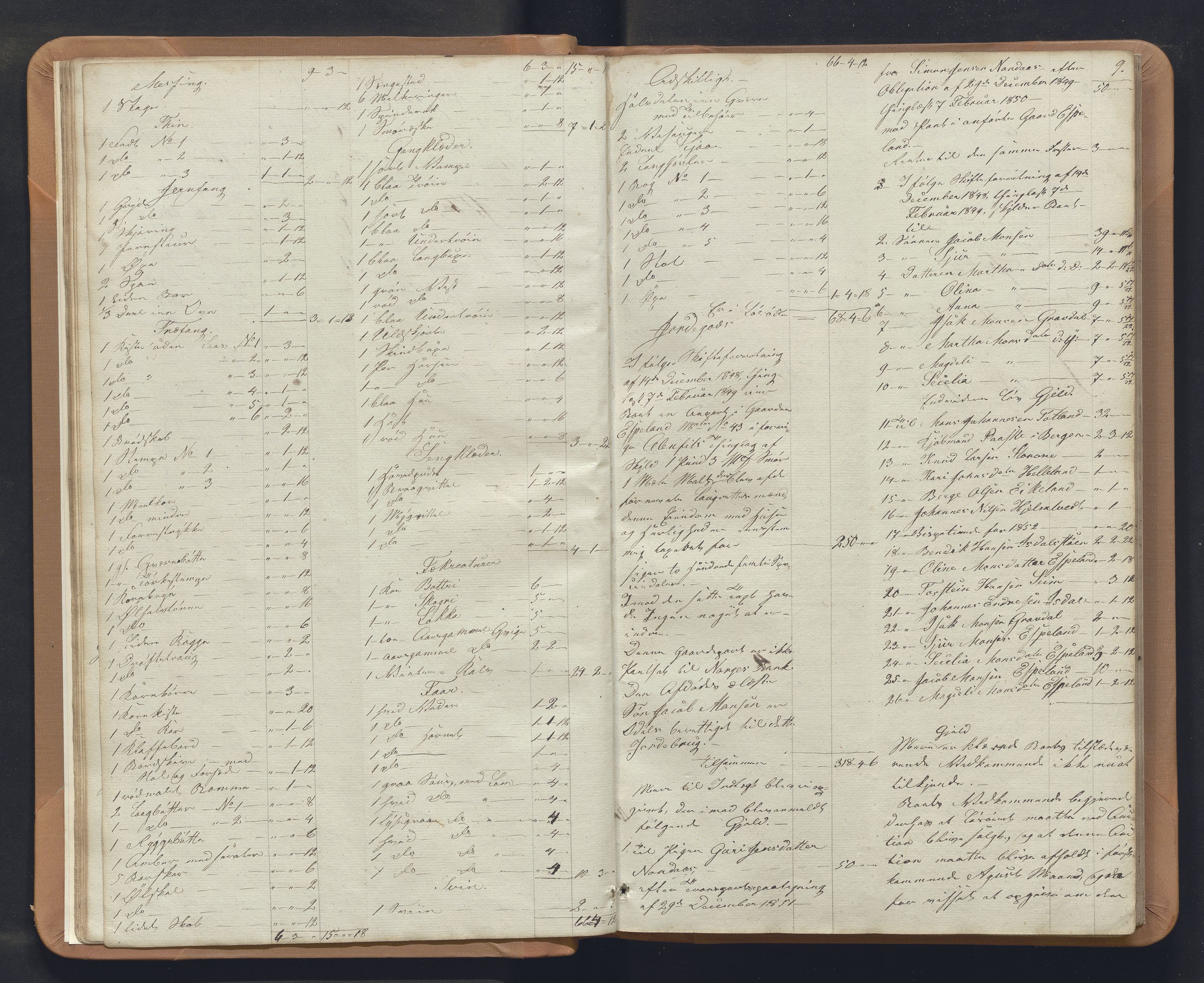 Nordhordland sorenskrivar, SAB/A-2901/1/H/Hb/L0014: Registreringsprotokollar, 1852-1864, p. 9