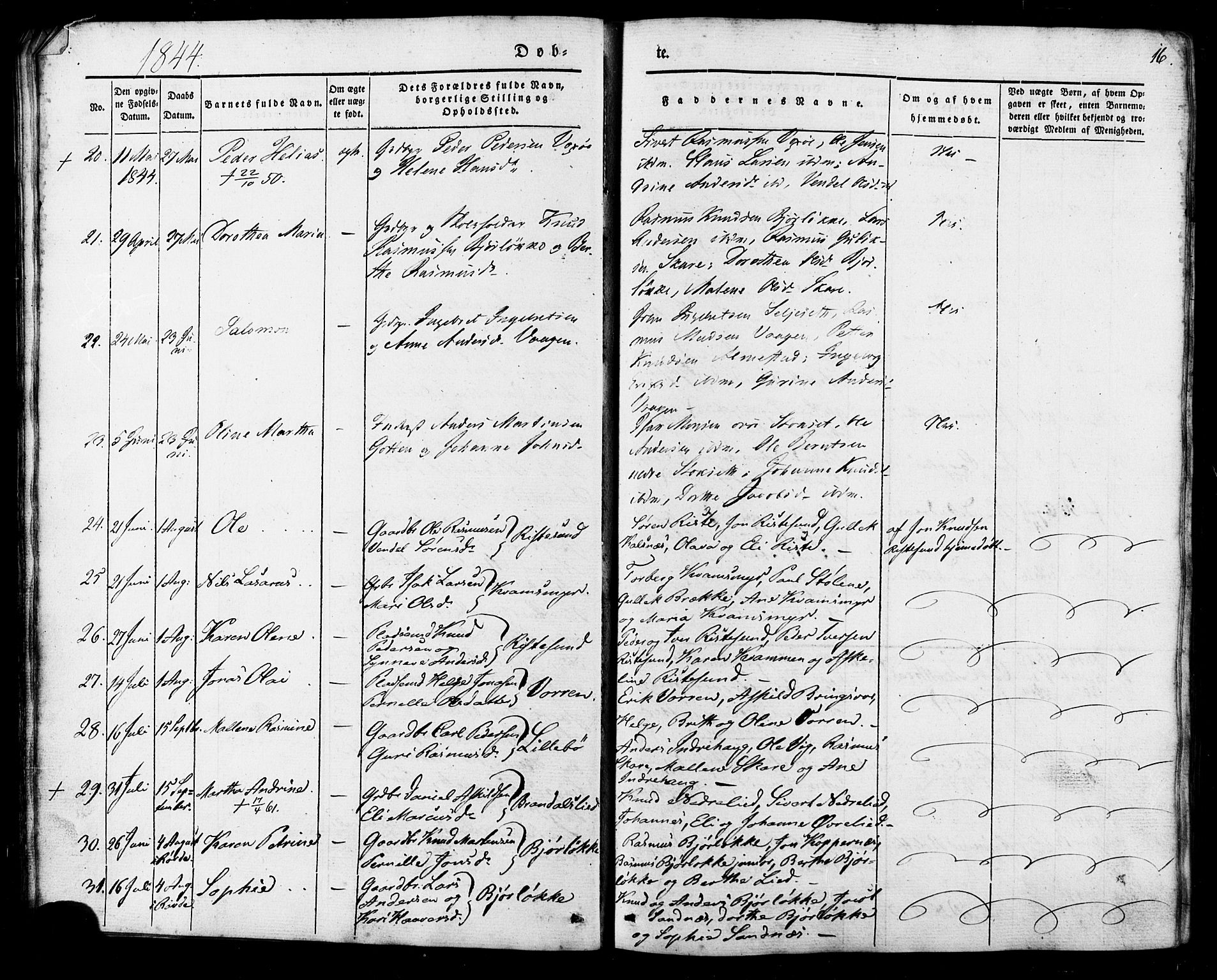 Ministerialprotokoller, klokkerbøker og fødselsregistre - Møre og Romsdal, AV/SAT-A-1454/503/L0034: Parish register (official) no. 503A02, 1841-1884, p. 16