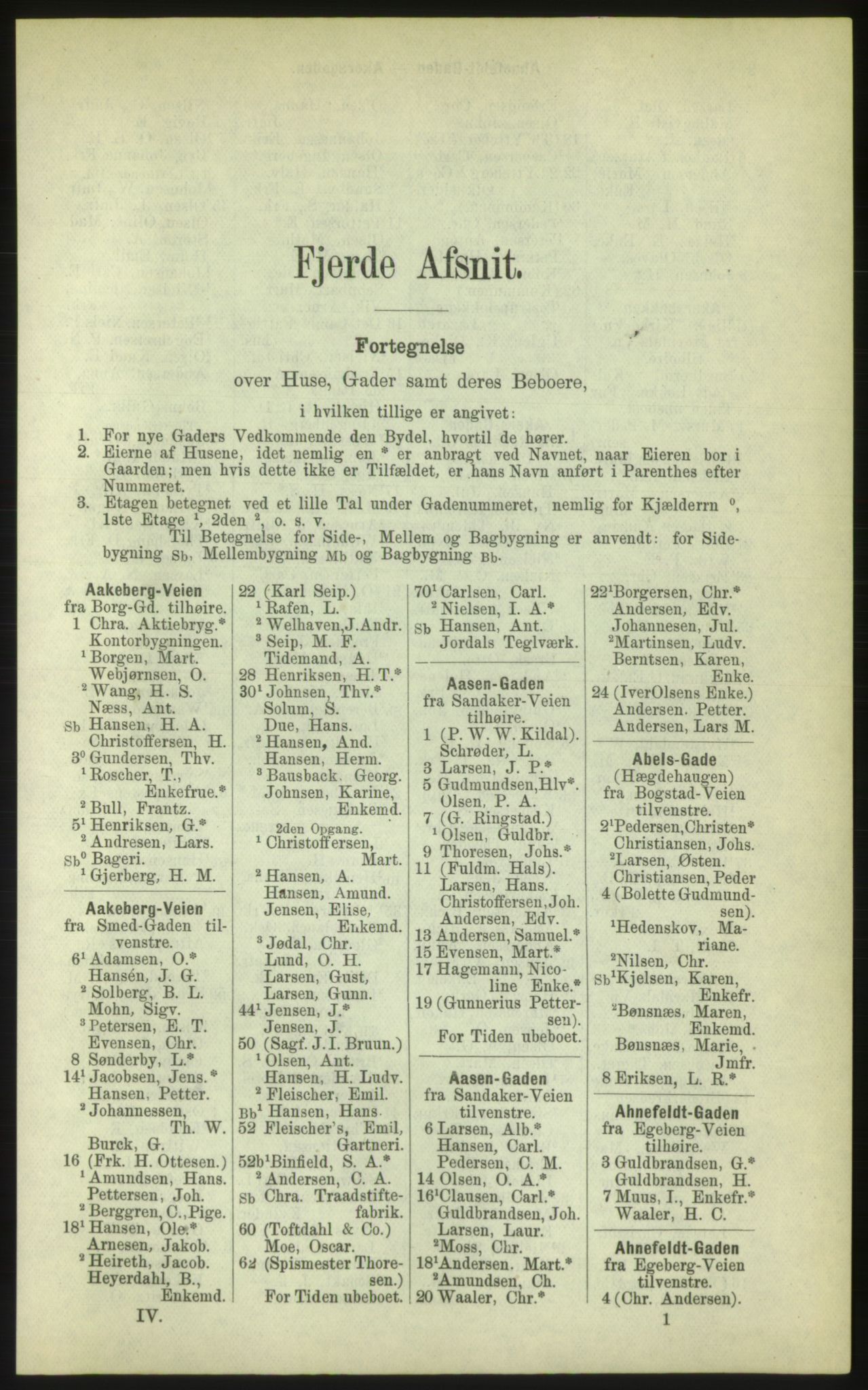 Kristiania/Oslo adressebok, PUBL/-, 1884, p. 1