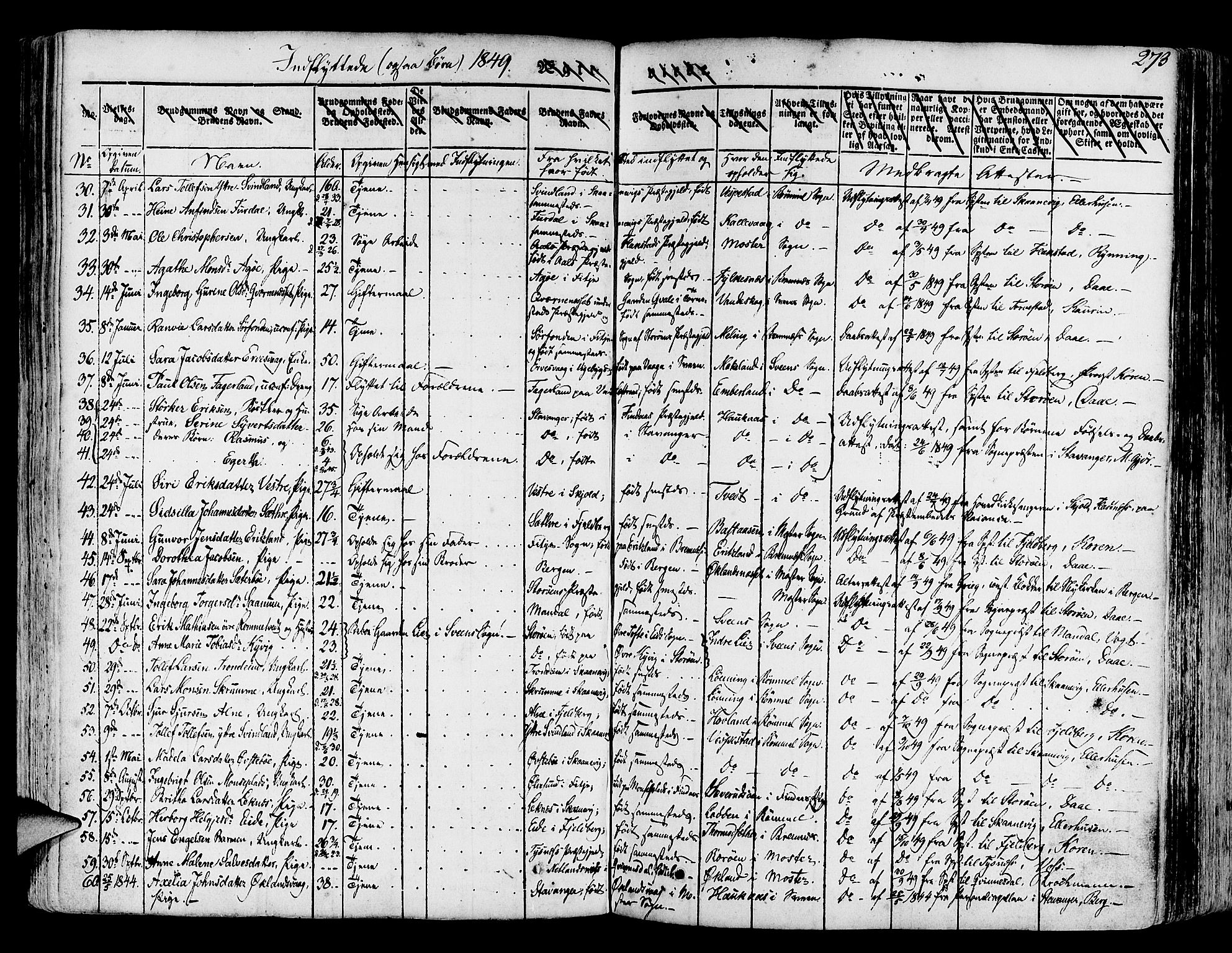 Finnås sokneprestembete, AV/SAB-A-99925/H/Ha/Haa/Haaa/L0006: Parish register (official) no. A 6, 1836-1850, p. 273