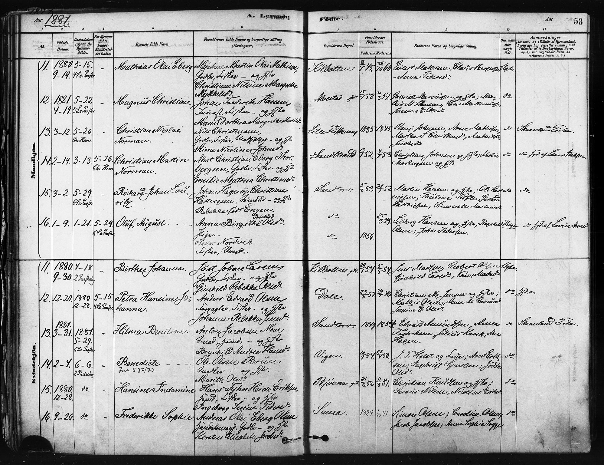 Trondenes sokneprestkontor, SATØ/S-1319/H/Ha/L0014kirke: Parish register (official) no. 14, 1878-1889, p. 53