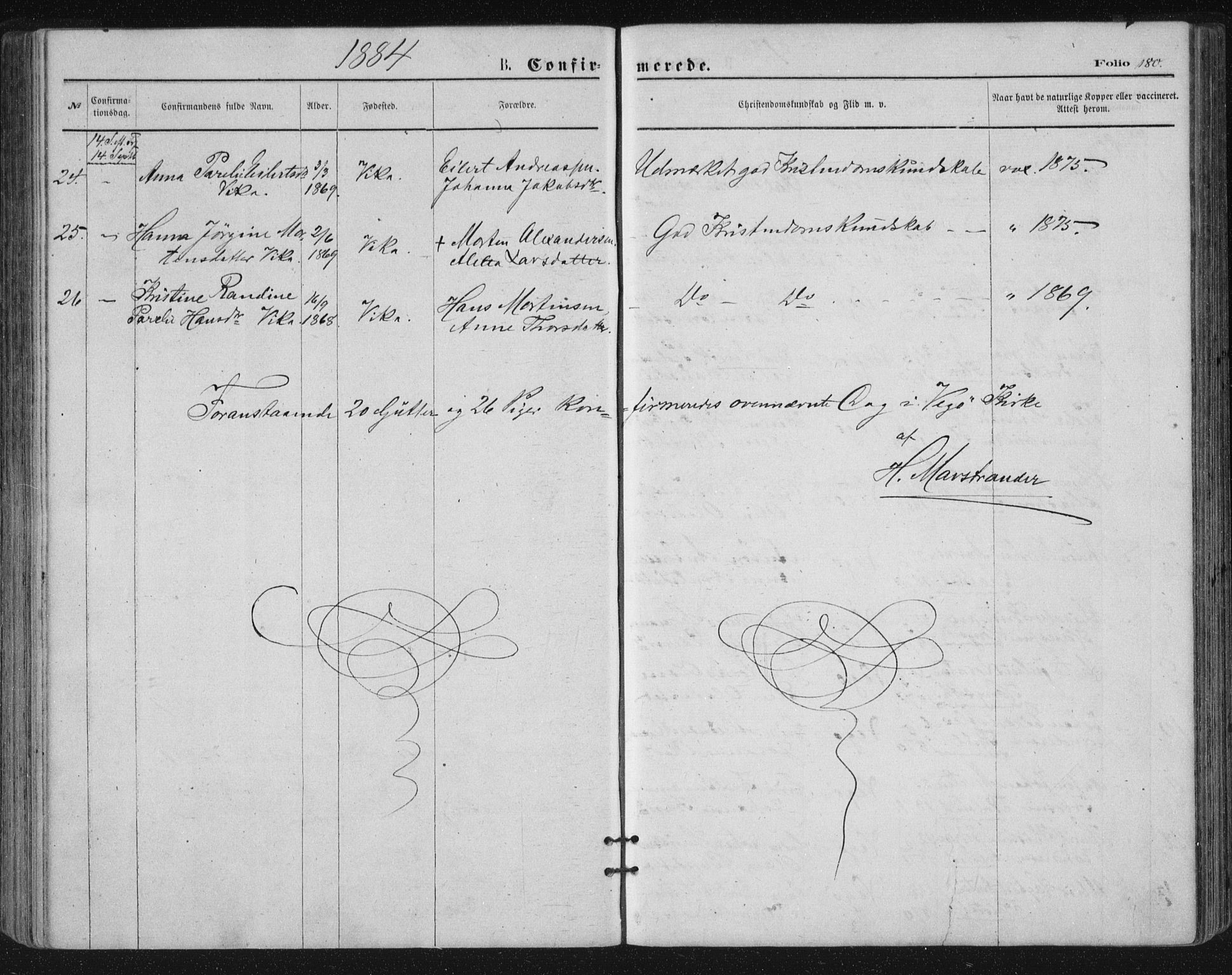 Ministerialprotokoller, klokkerbøker og fødselsregistre - Nordland, SAT/A-1459/816/L0241: Parish register (official) no. 816A07, 1870-1885, p. 180