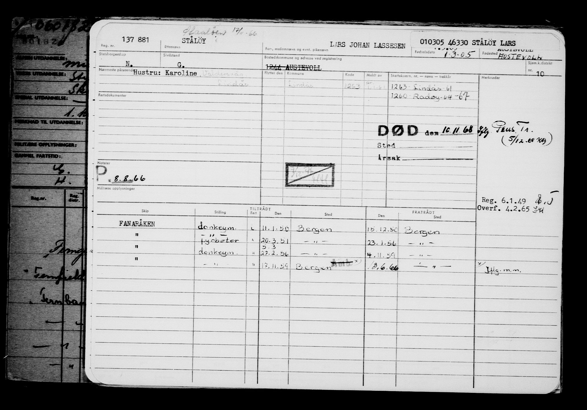 Direktoratet for sjømenn, AV/RA-S-3545/G/Gb/L0058: Hovedkort, 1905, p. 7