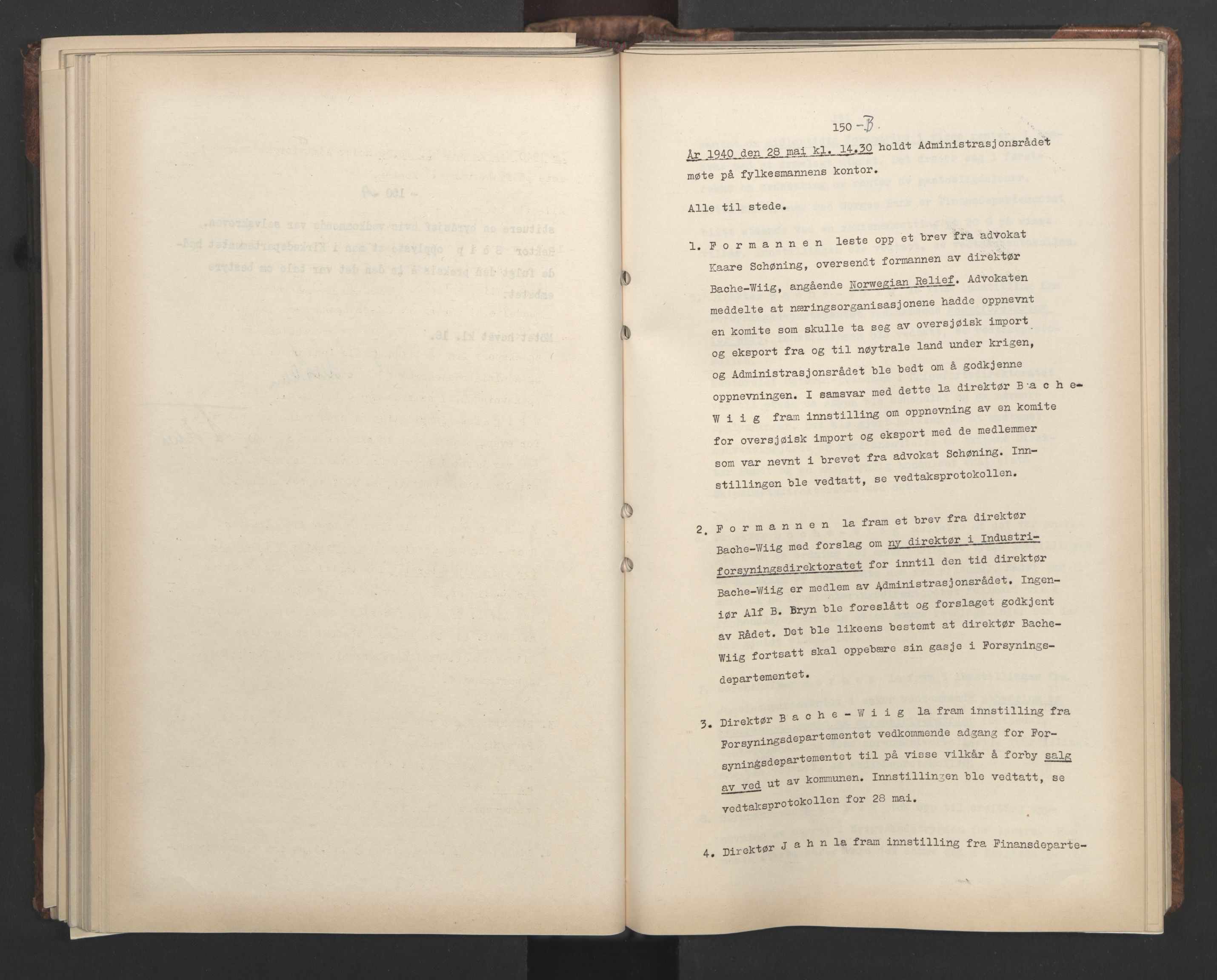 Administrasjonsrådet, AV/RA-S-1004/A/L0001: Møteprotokoll med tillegg 15/4-25/9, 1940, p. 151