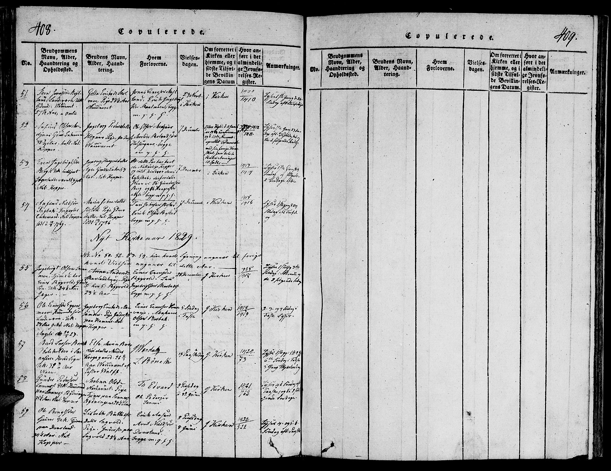 Ministerialprotokoller, klokkerbøker og fødselsregistre - Nord-Trøndelag, AV/SAT-A-1458/749/L0479: Parish register (copy) no. 749C01, 1817-1829, p. 408-409